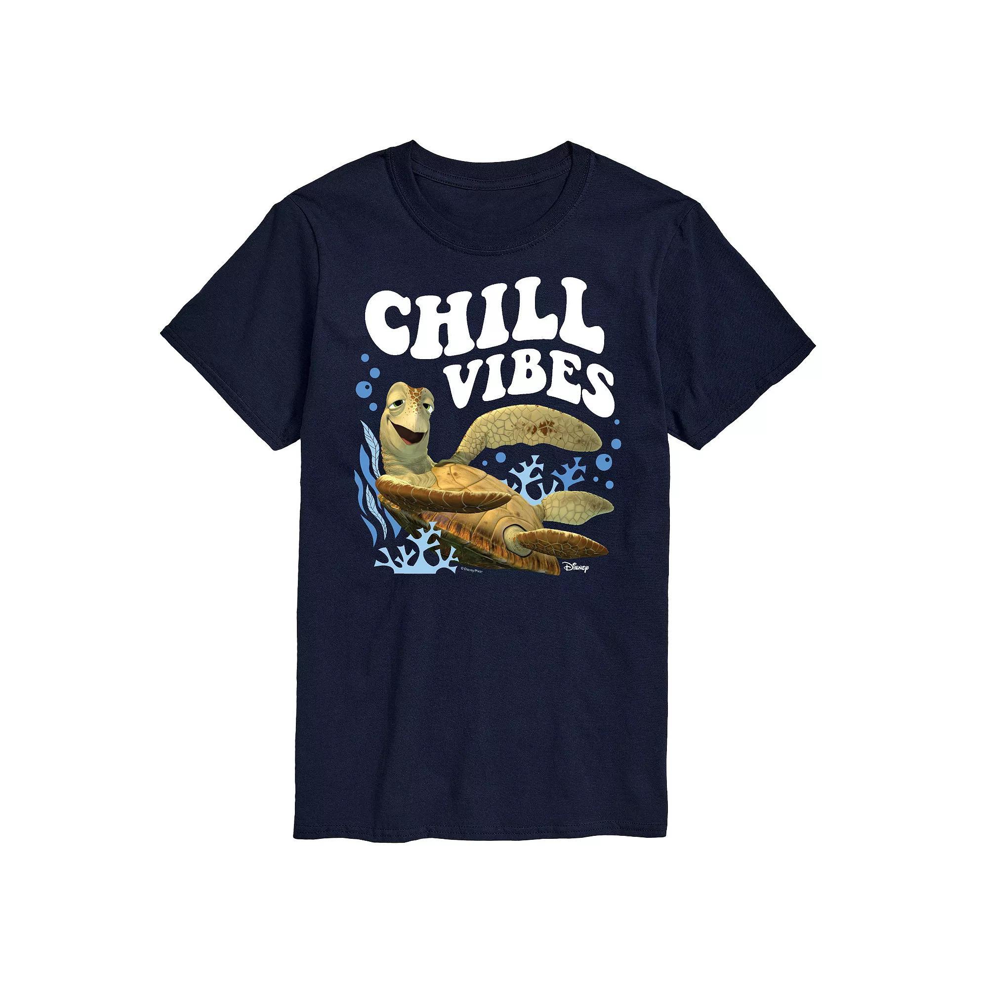 Disney/Pixar Finding Nemo Mens Chill Vibes Graphic Tee Blue Product Image