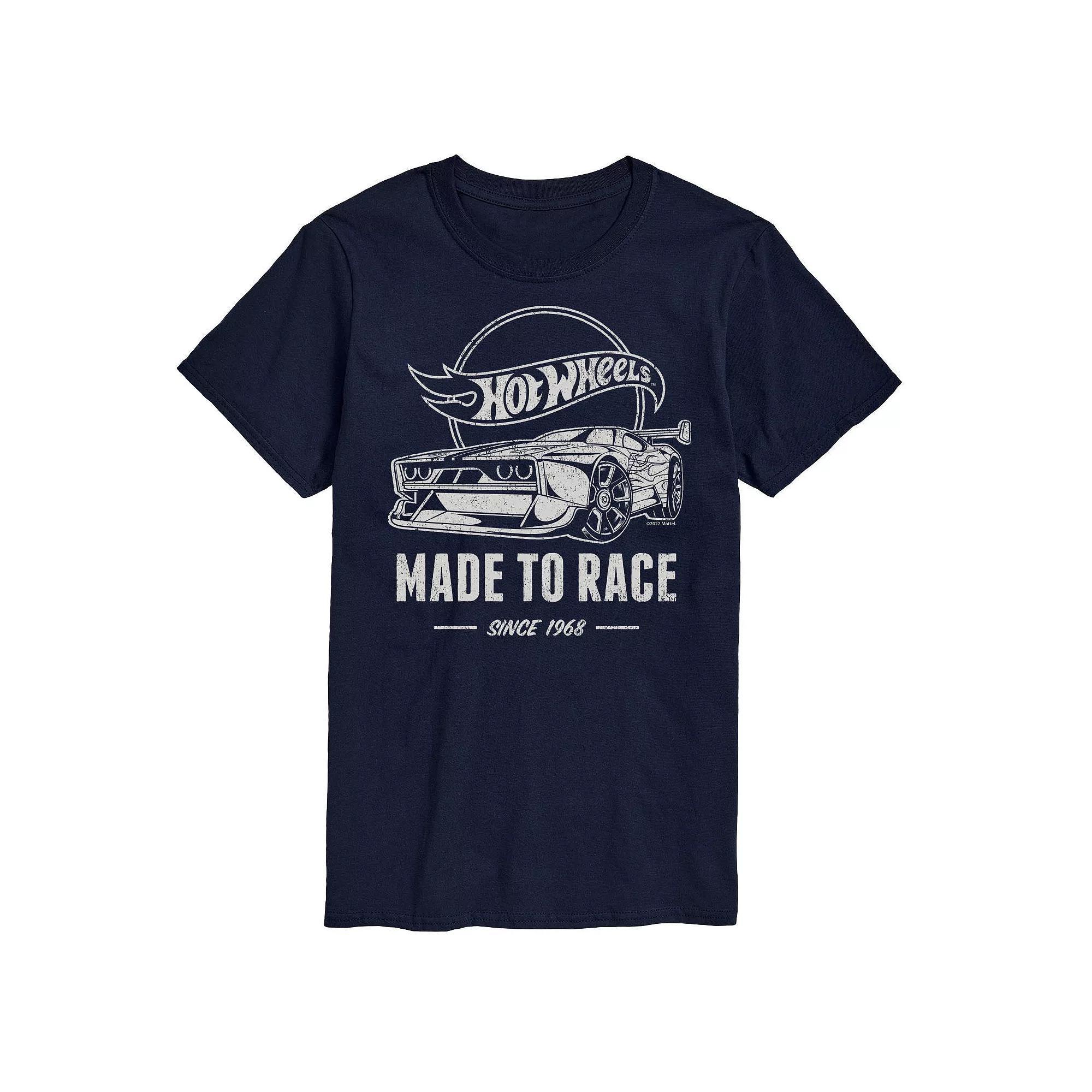 Big & Tall Hot Wheels Made To Race Graphic Tee, Mens Blue Product Image