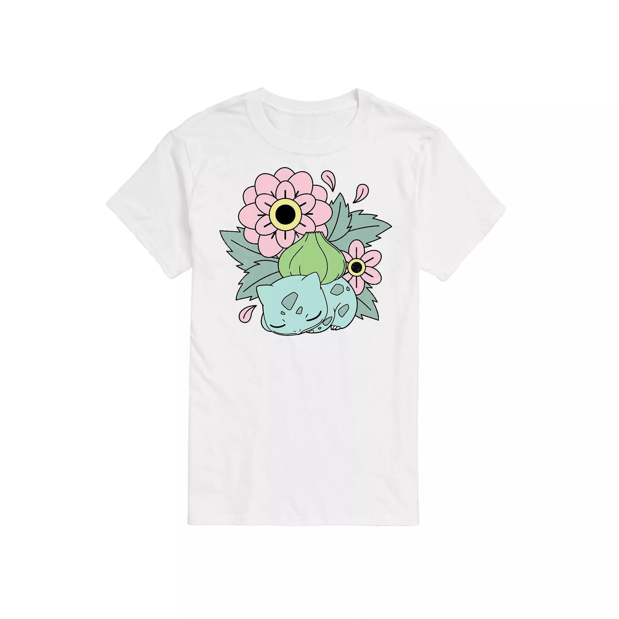 Mens Pokemon Bulba Flowers Tee Product Image
