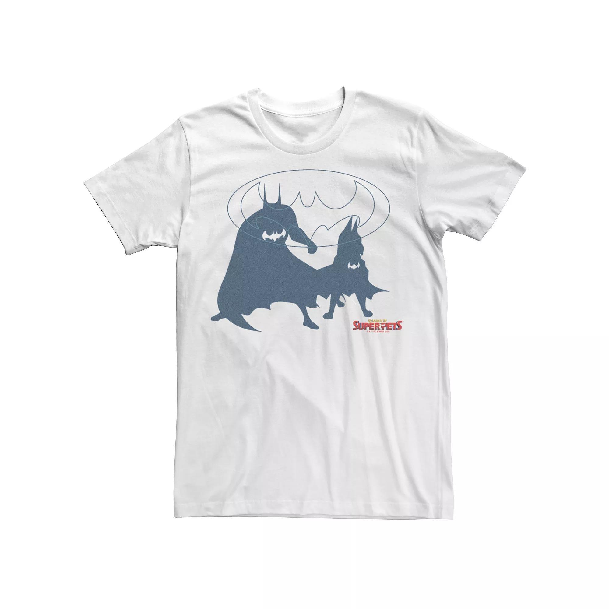 Men's DC Super Pets Super Bat Duo Tee, Size: XS, White Product Image