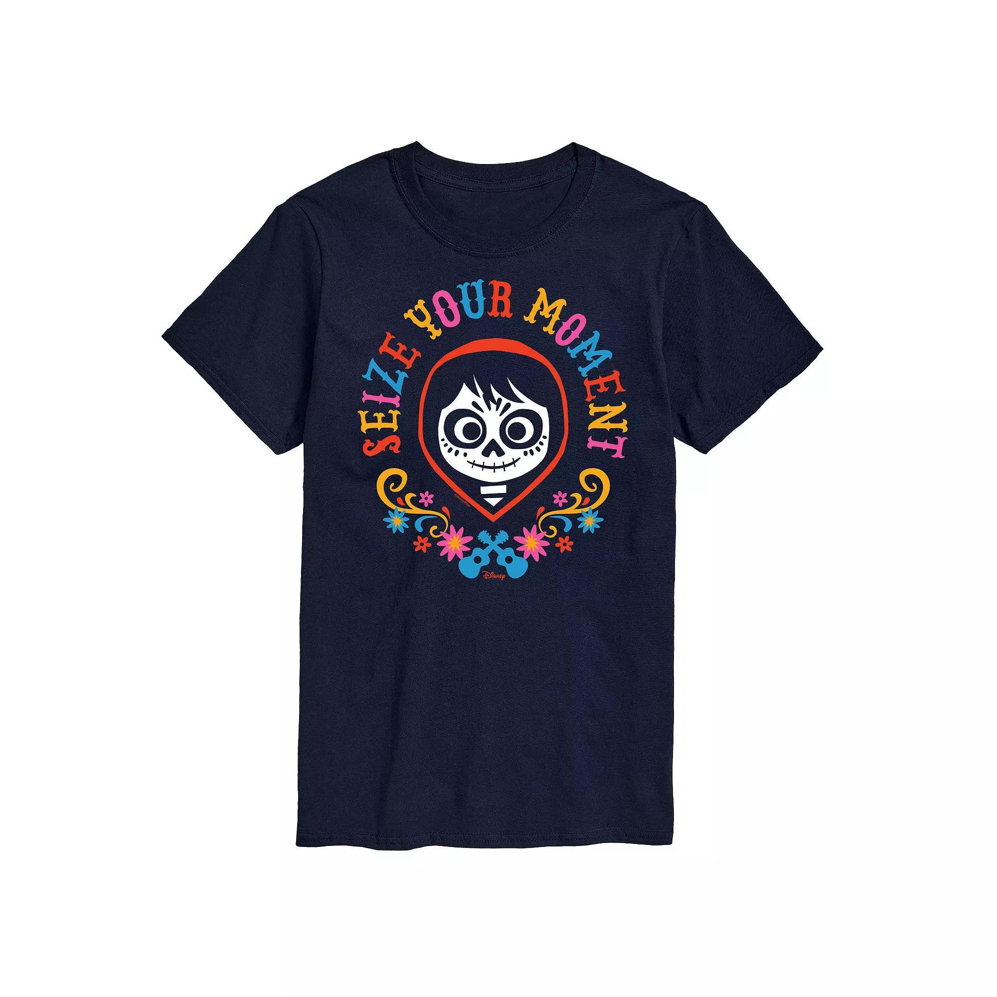 Disneys Coco Big & Tall Seize Your Moment Graphic Tee, Mens Blue Product Image