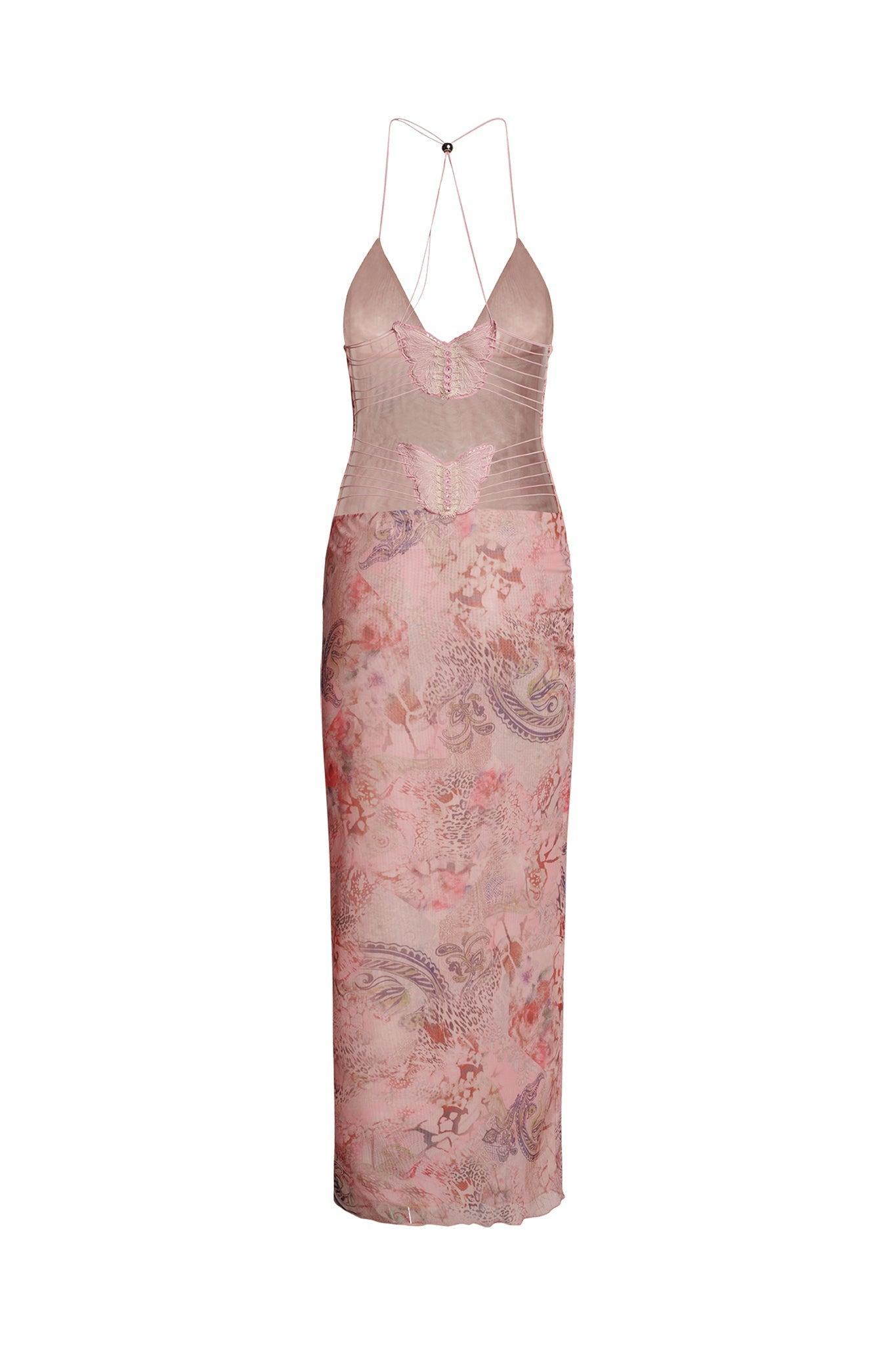 ELLERY DRESS - PINK : FLORA PAISLEY Product Image