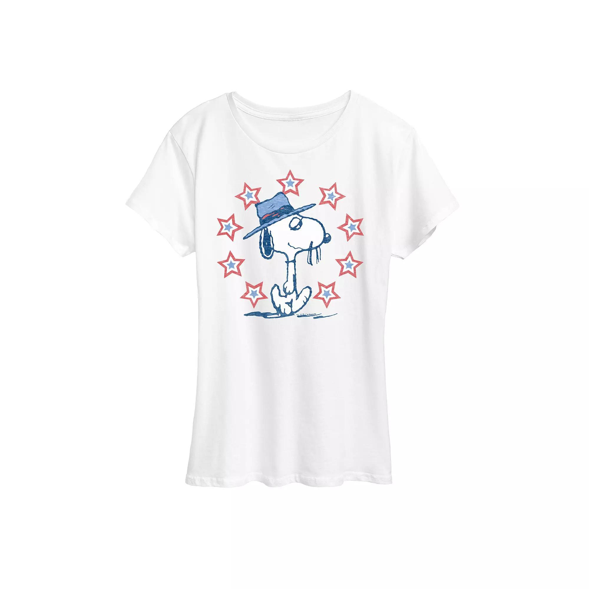 Womens Peanuts Spike Americana Graphic Tee Product Image