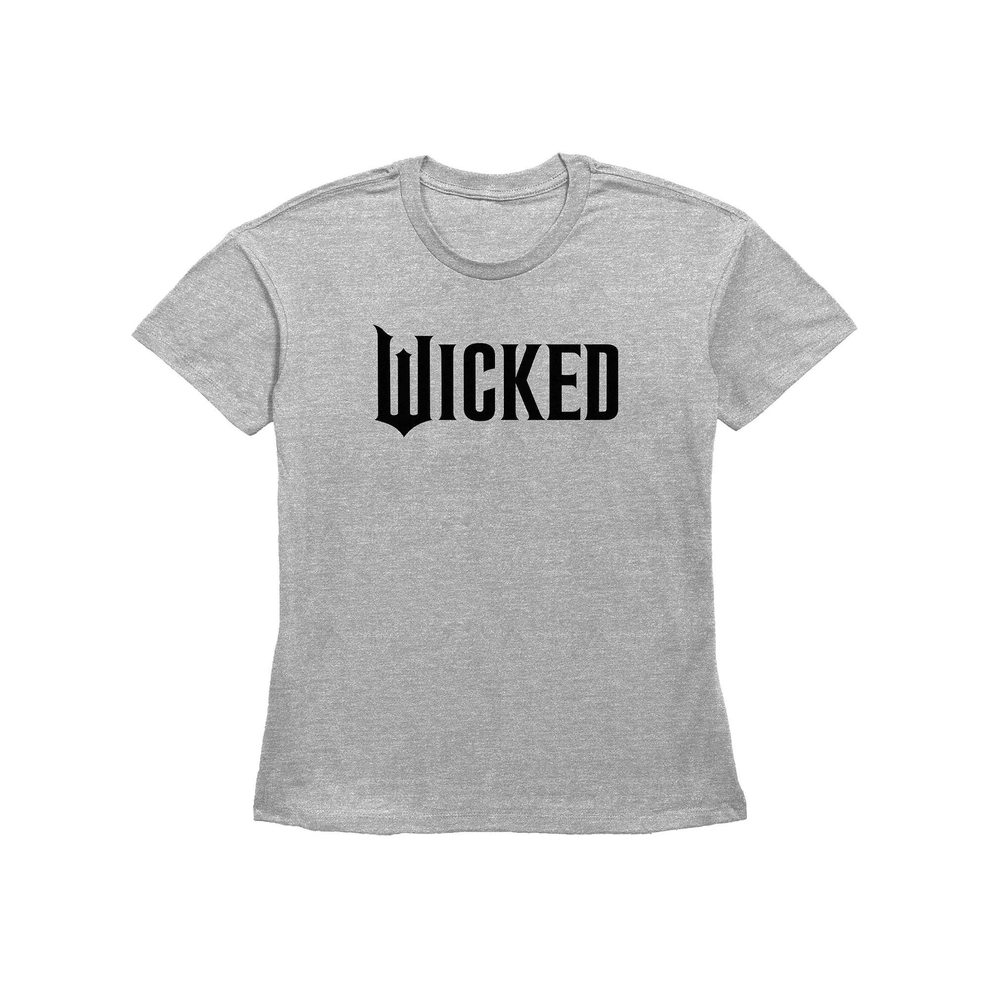 Women's Wicked Logo Graphic Tee, Size: Medium, Grey Gray Product Image
