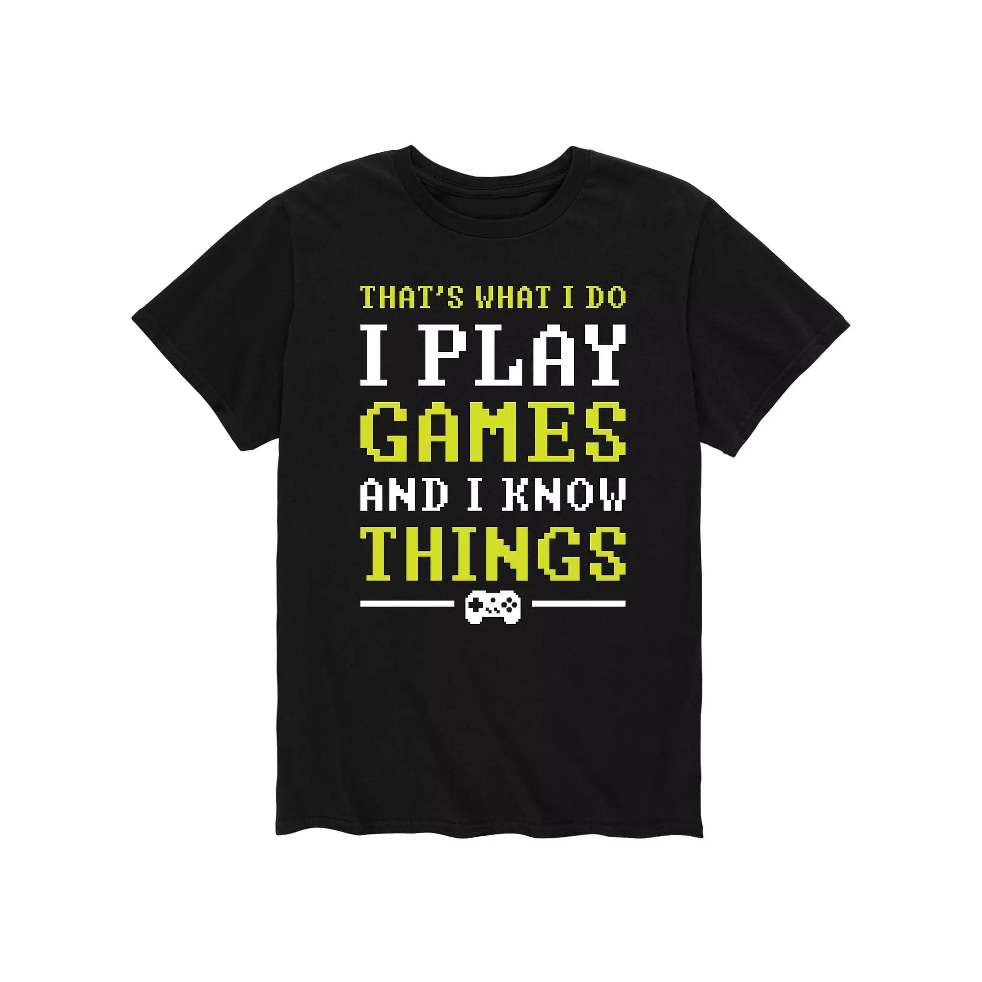 Mens Play Games And I Know Things Tee Product Image