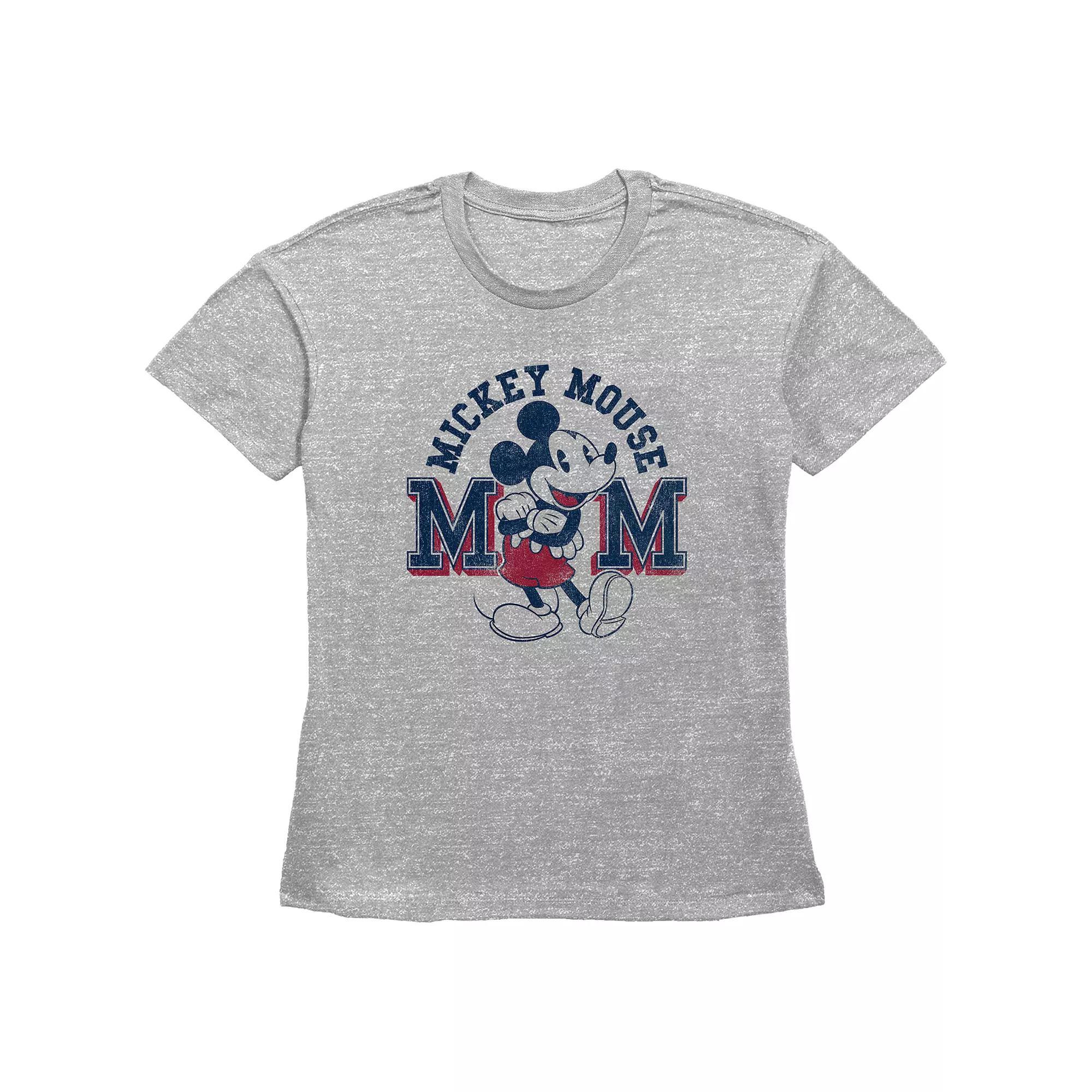 Disney's Mickey Mouse Mom Basic Fit Women's Graphic Tee, Size: XXL, Grey Gray Product Image