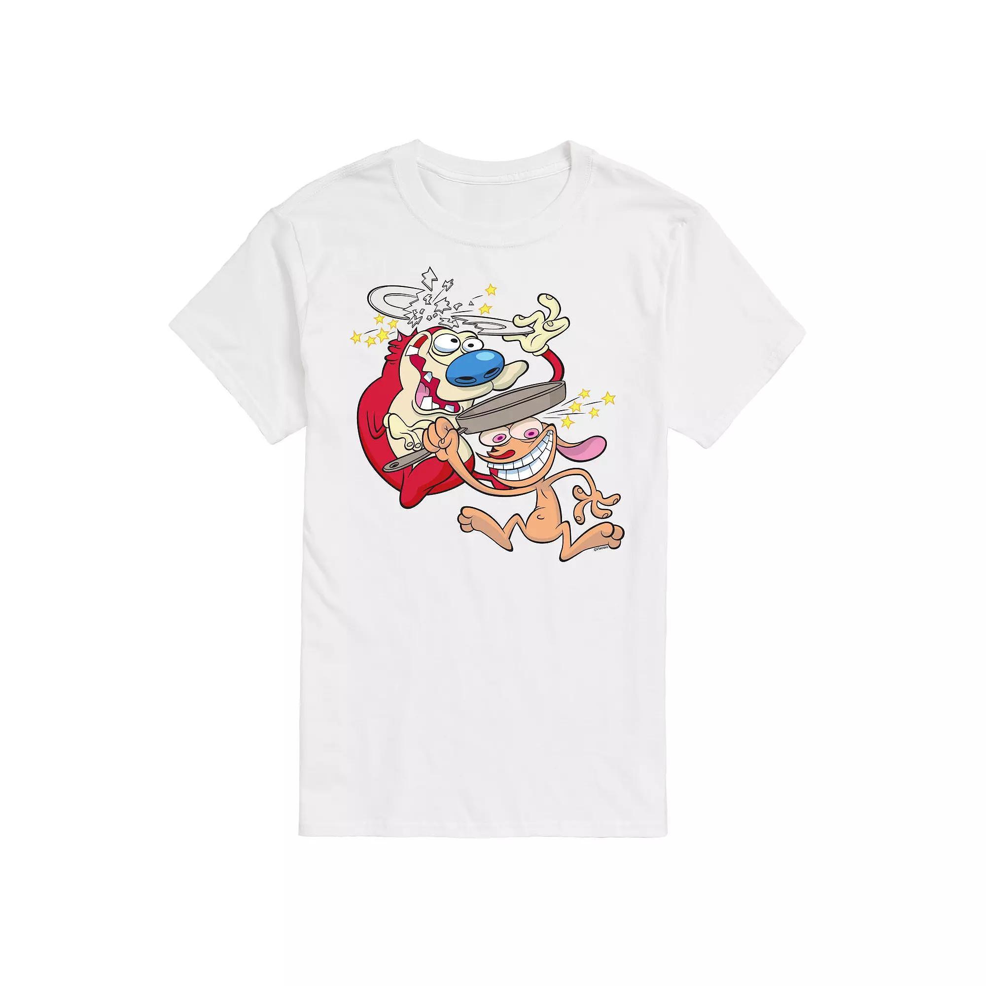 Big & Tall Ren & Stimpy Head Smash Graphic Tee, Mens Product Image
