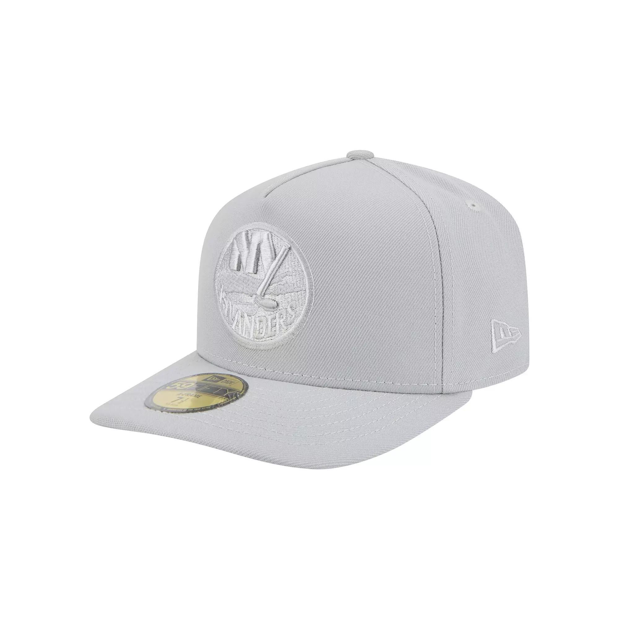 Men's New Era Gray New York Islanders Color Pack A-Frame 59FIFTY Fitted Hat, Size: 7 1/2, Isl Grey Product Image