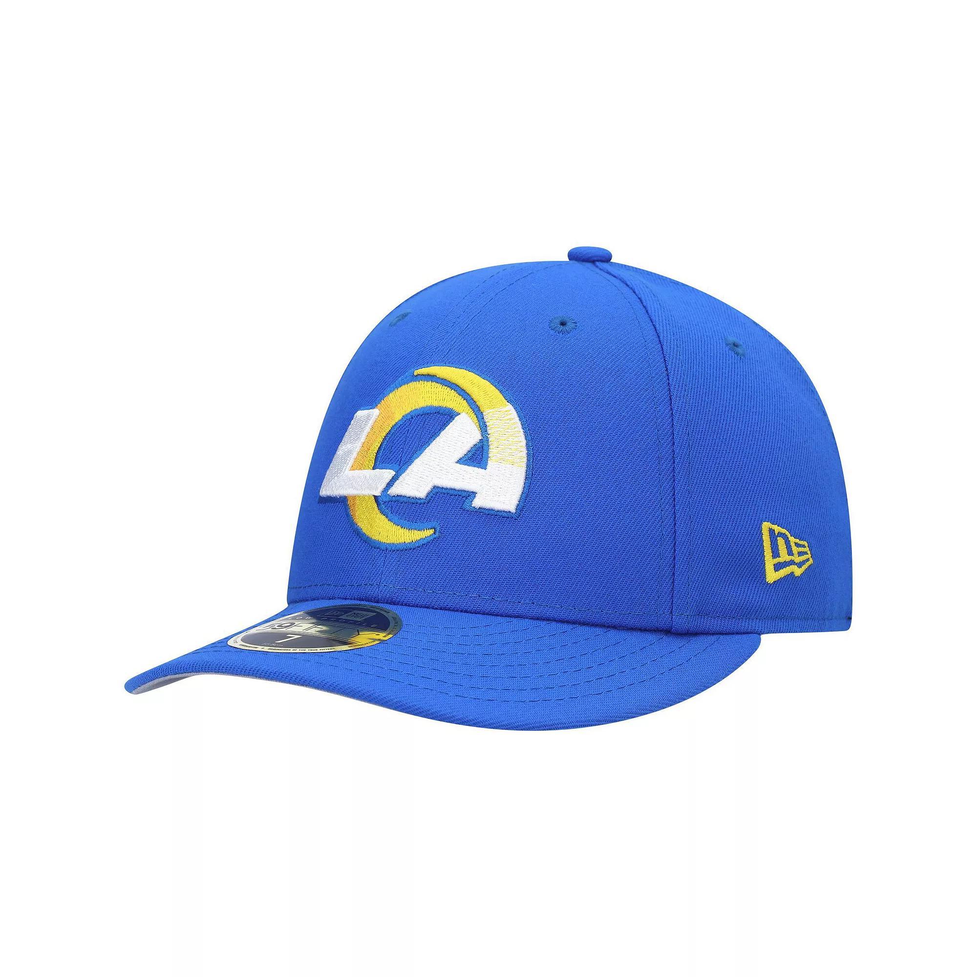 Men's New Era Royal Los Angeles Rams Omaha Low Profile 59FIFTY Fitted Hat, Size: 7 3/4, Blue Product Image