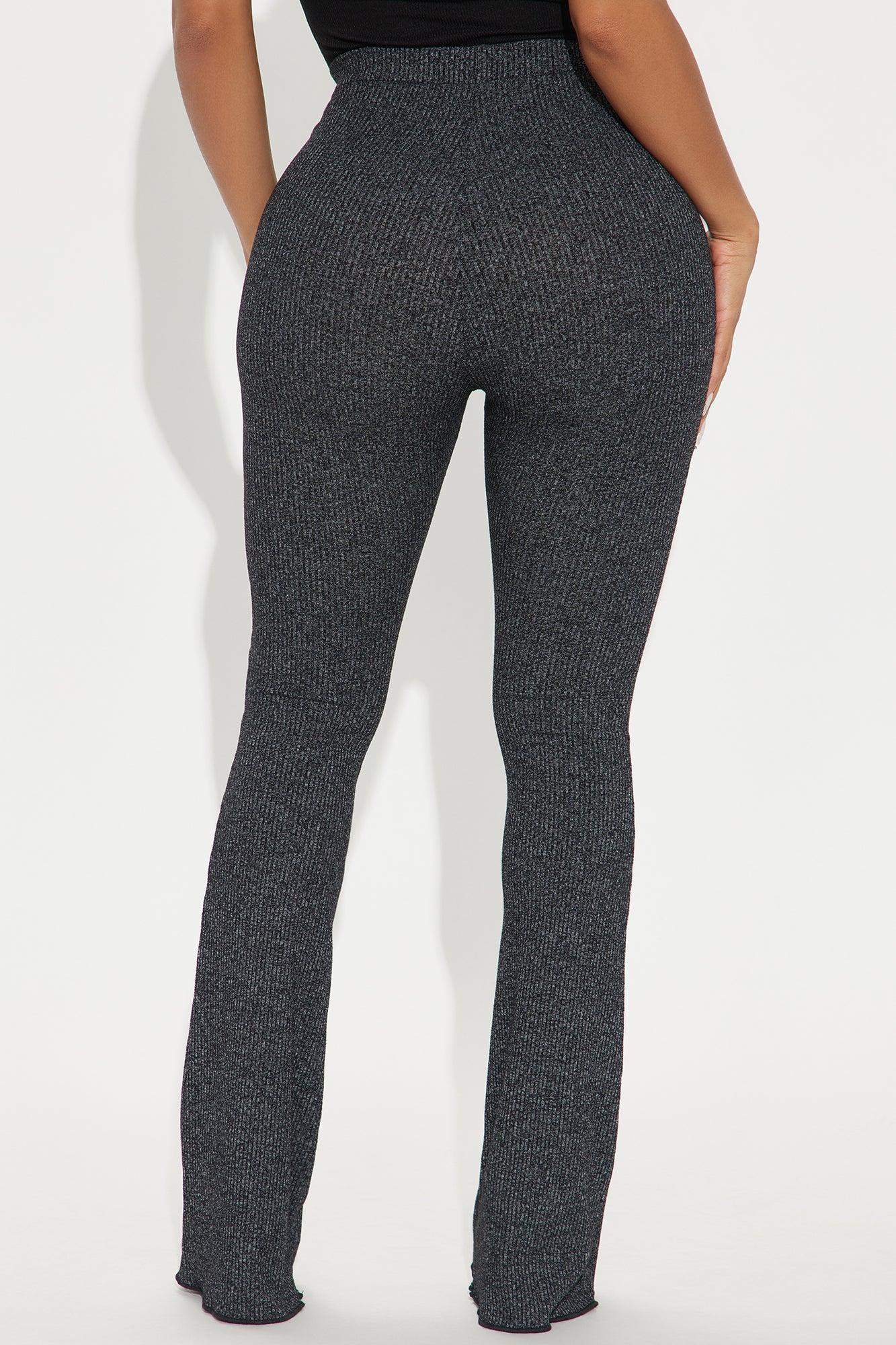 Irisa Ribbed Flare Pant - Black Product Image
