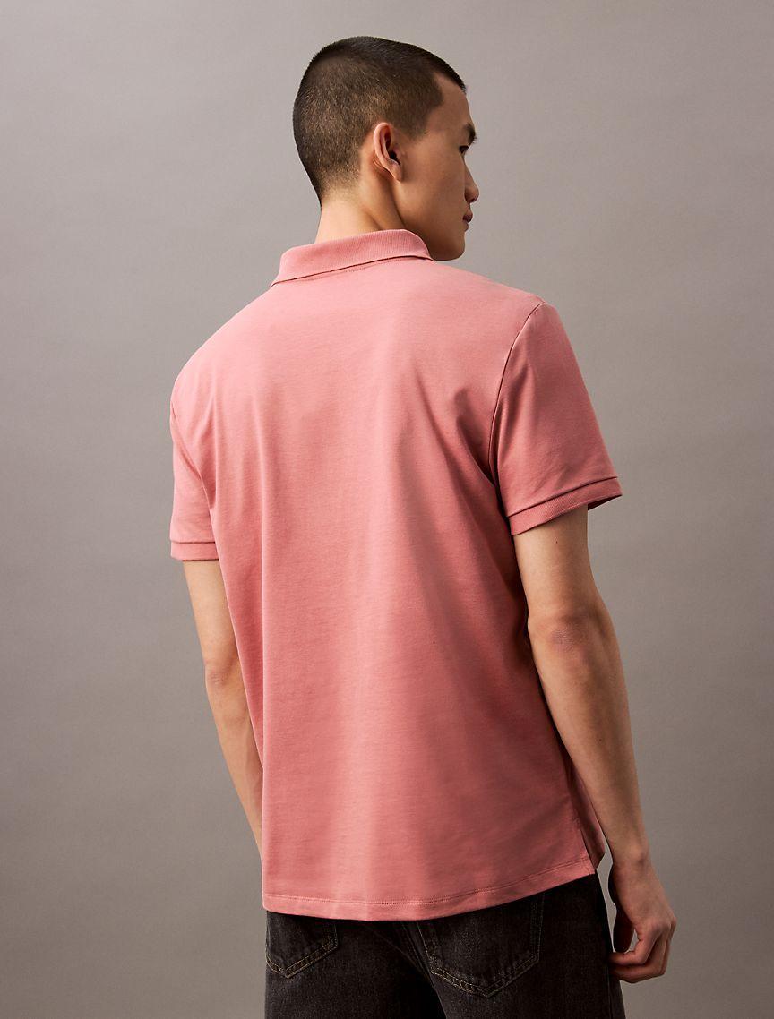 Smooth Cotton Monogram Logo Polo Shirt Product Image