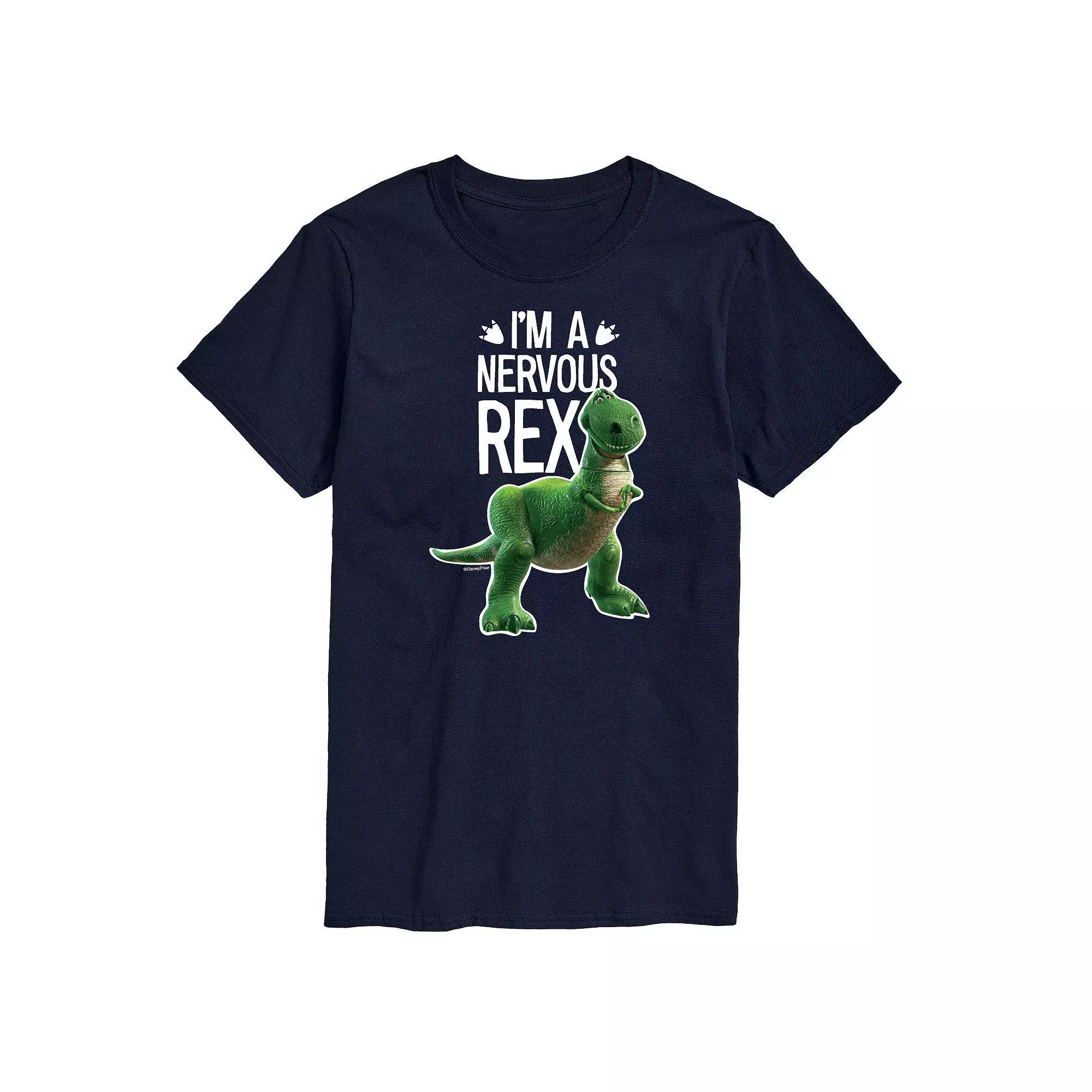 Disney / Pixars Toy Story Big & Tall Nervous Rex Graphic Tee, Mens Product Image