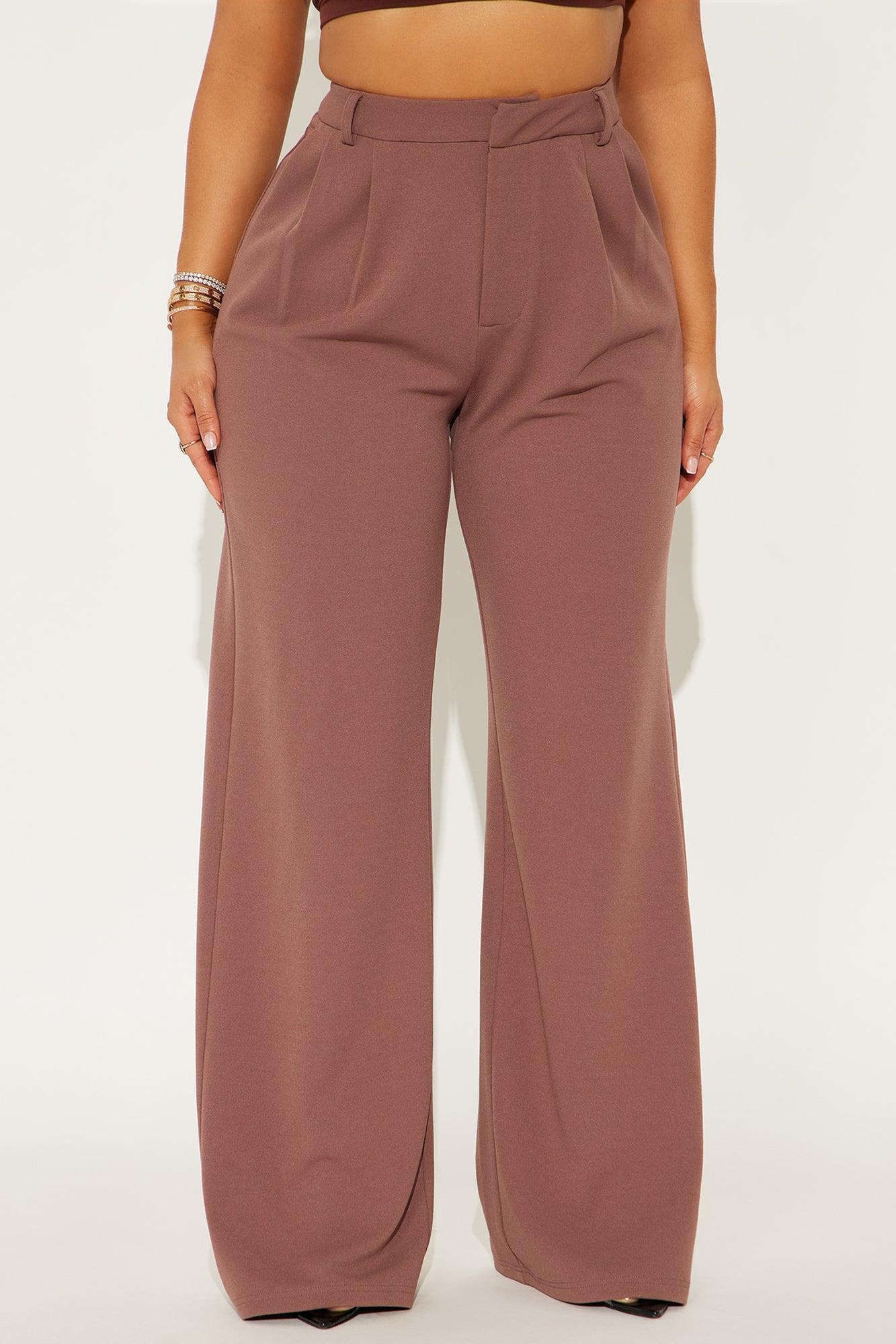 Elma Wide Leg Trouser - Mauve Product Image