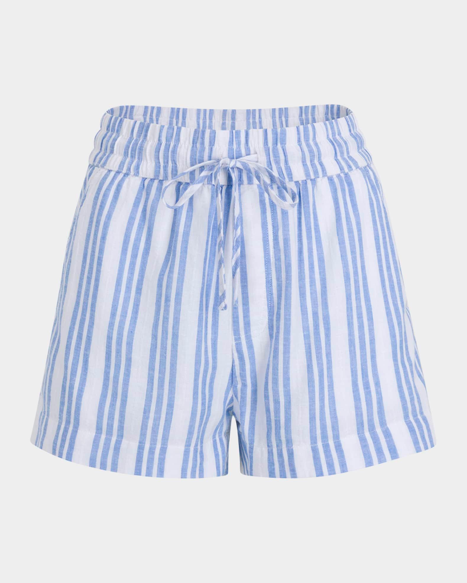 Campside Striped Linen-Blend Shorts Product Image