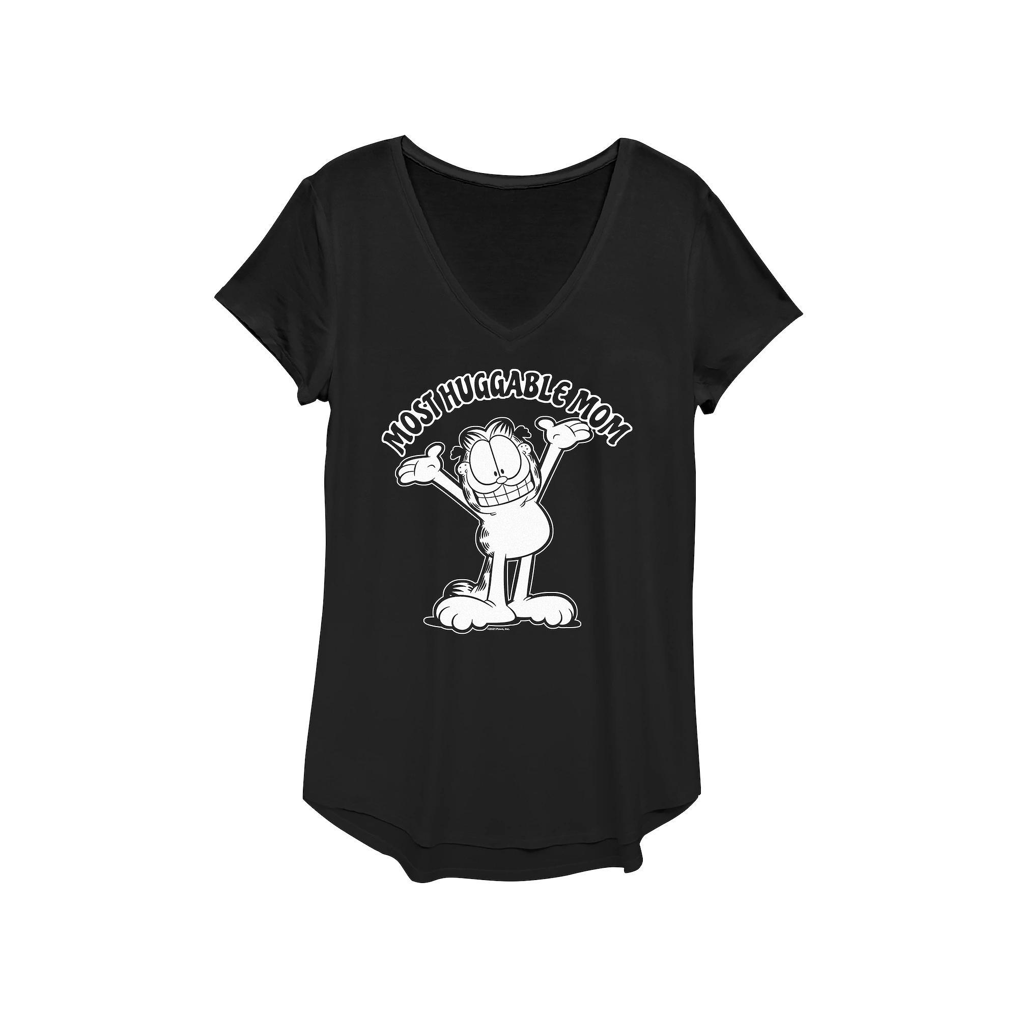 Womens Garfield Most Huggable Mom Graphic Tee Product Image