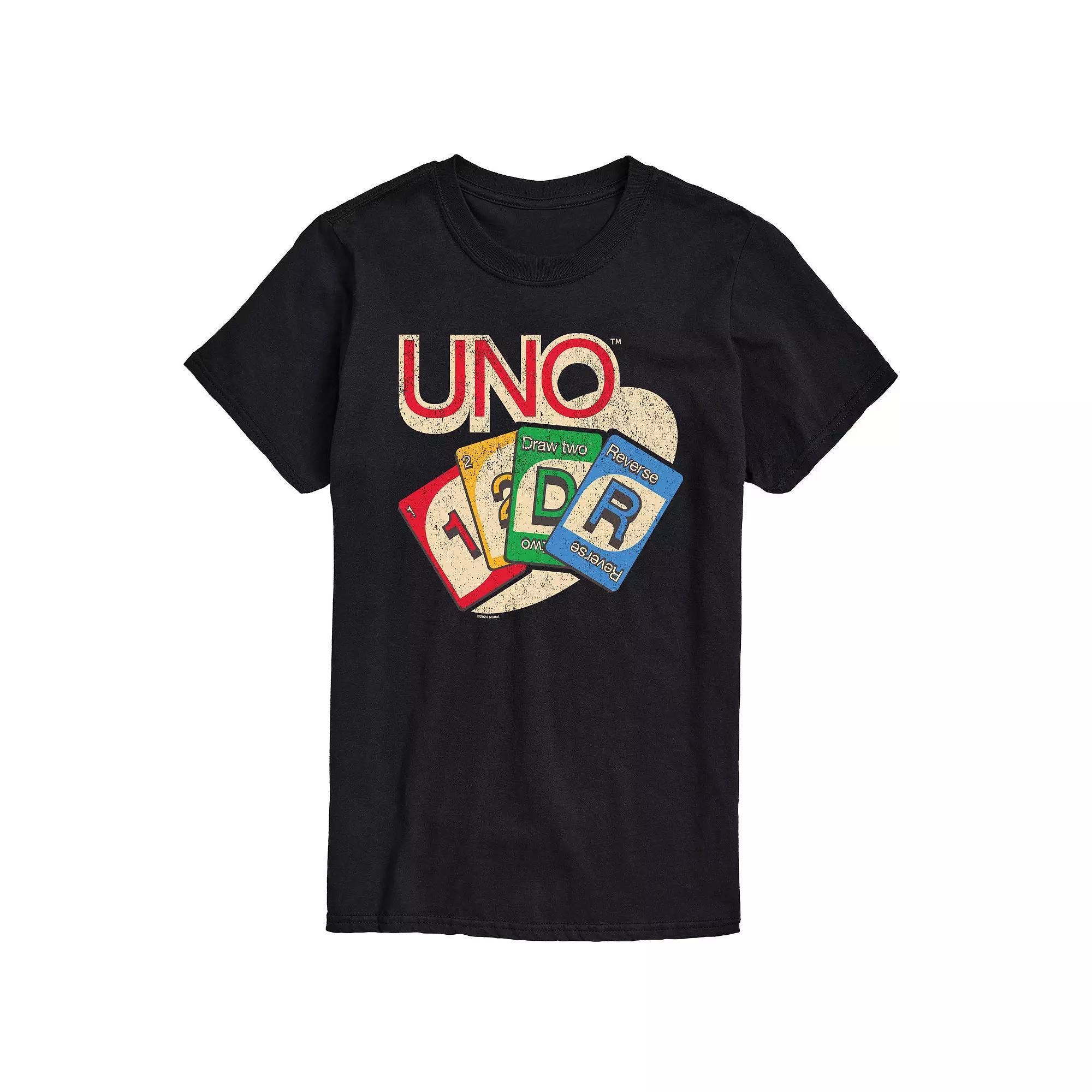 Mens UNO Card Spread Vintage Graphic Tee Product Image