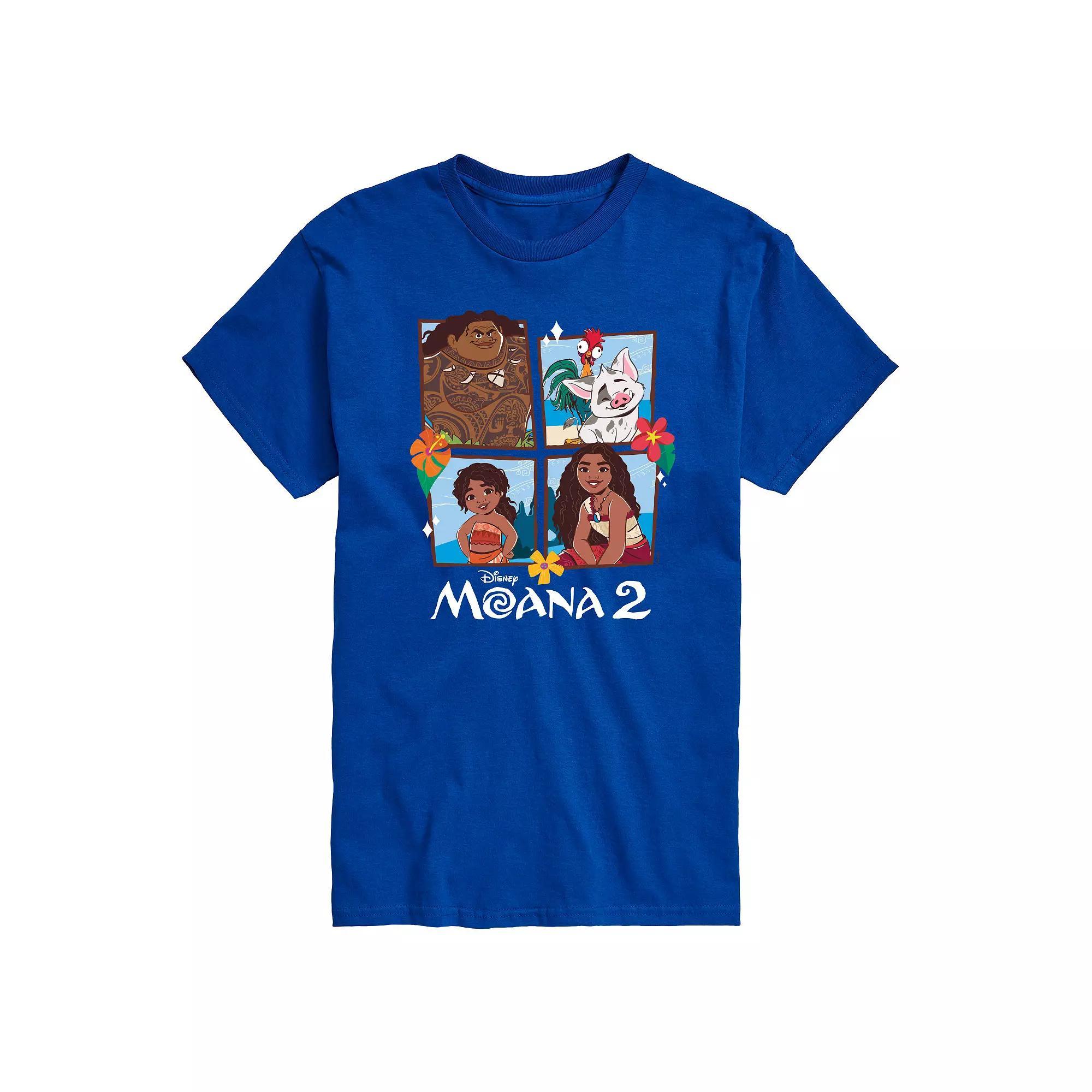 Disneys Moana 2 Big & Tall Group Grid Graphic Tee, Mens Product Image
