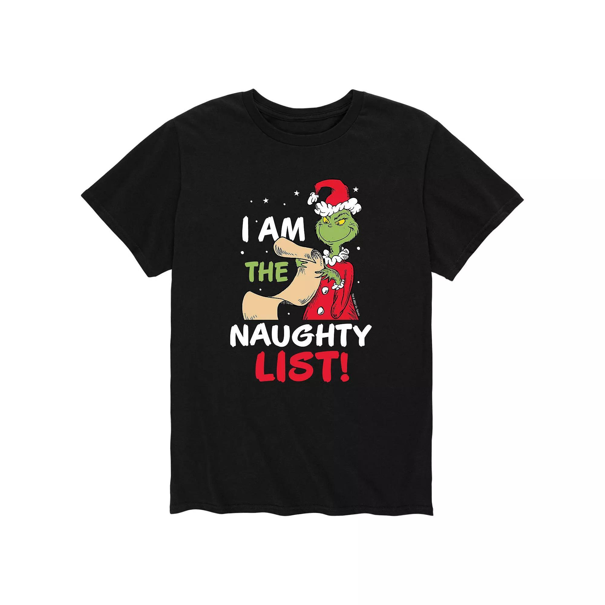Big & Tall I Am The The Naughty List Tee, Men's, Size: 4XB, Black Product Image