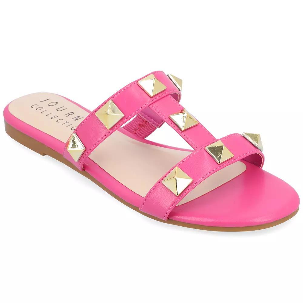 Journee Kendall Women's Embellished Gladiator Sandals, Size: 6.5, Pink Product Image
