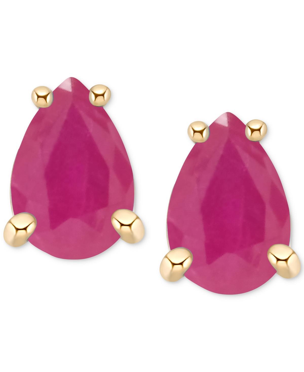 Celebration Gems 14k Gold Pear Shaped Sapphire Stud Earrings, Women's, 14k Whgold Product Image