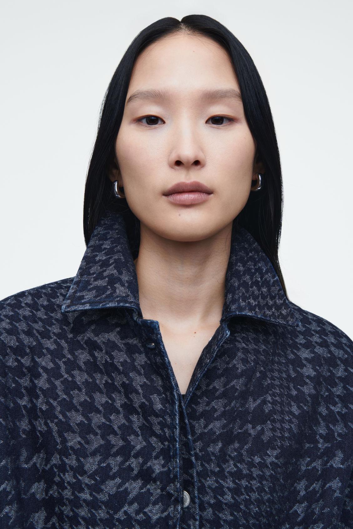 HOUNDSTOOTH-JACQUARD DENIM JACKET Product Image