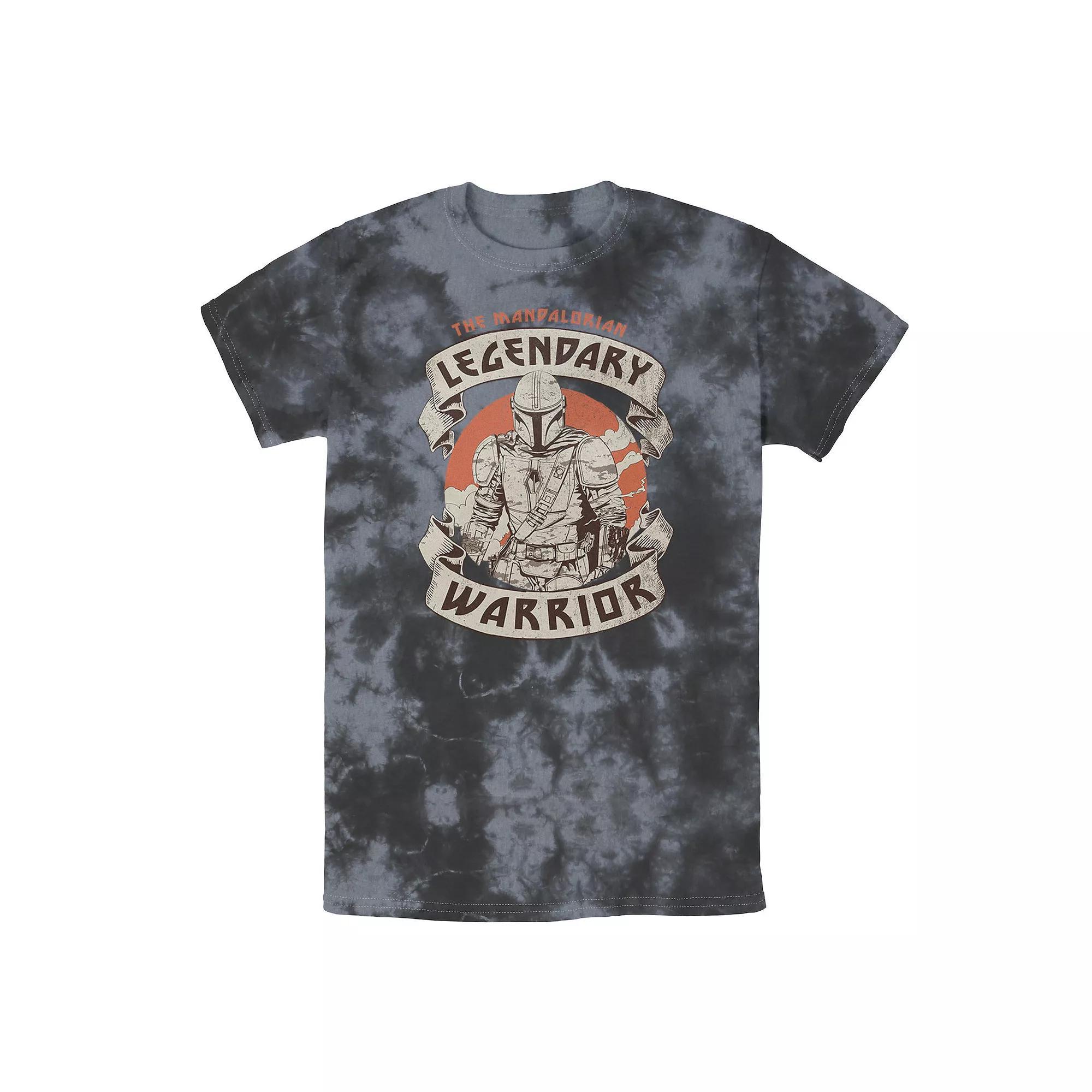 Men's Star Wars Mandalorian Legendary Lone Hunter Tee, Boy's, Size: XL, Black Grey Product Image