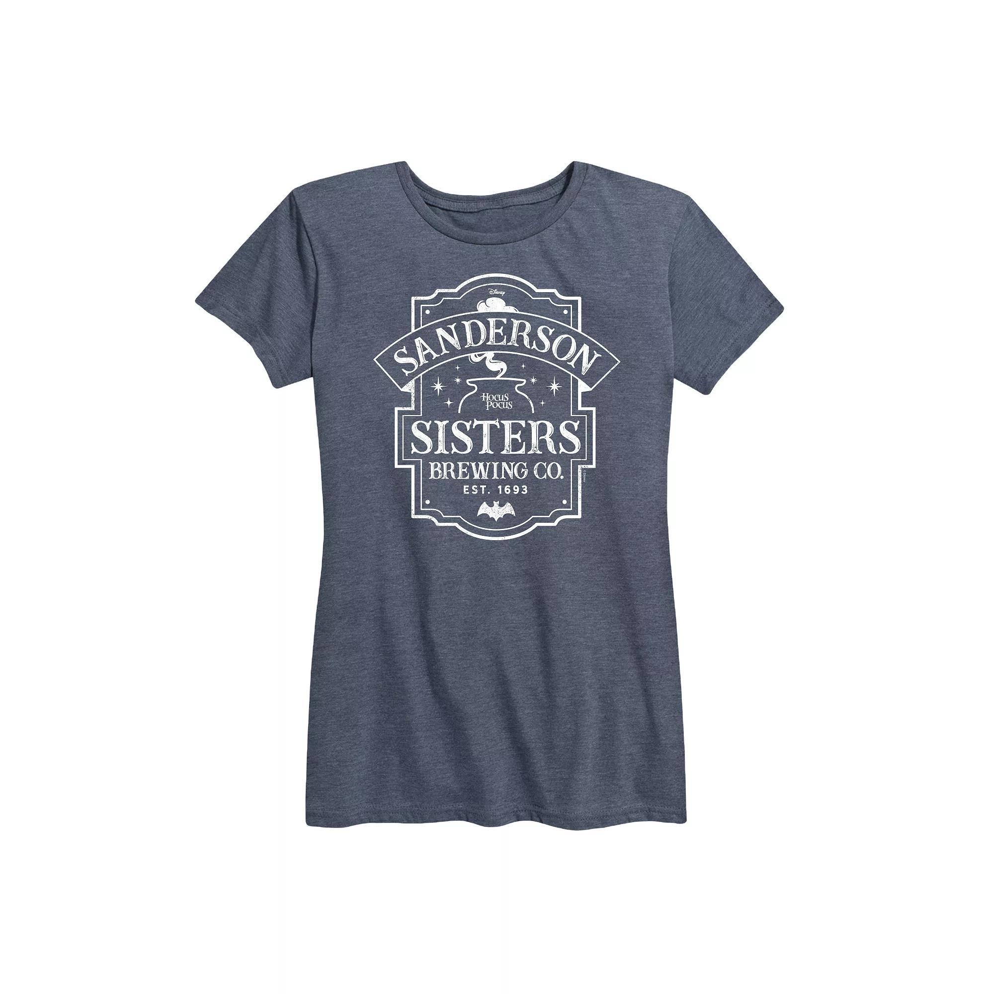 Disney's Hocus Pocus Women's Sanderson Sign Graphic Tee, Girl's, Size: Medium, Gray Product Image