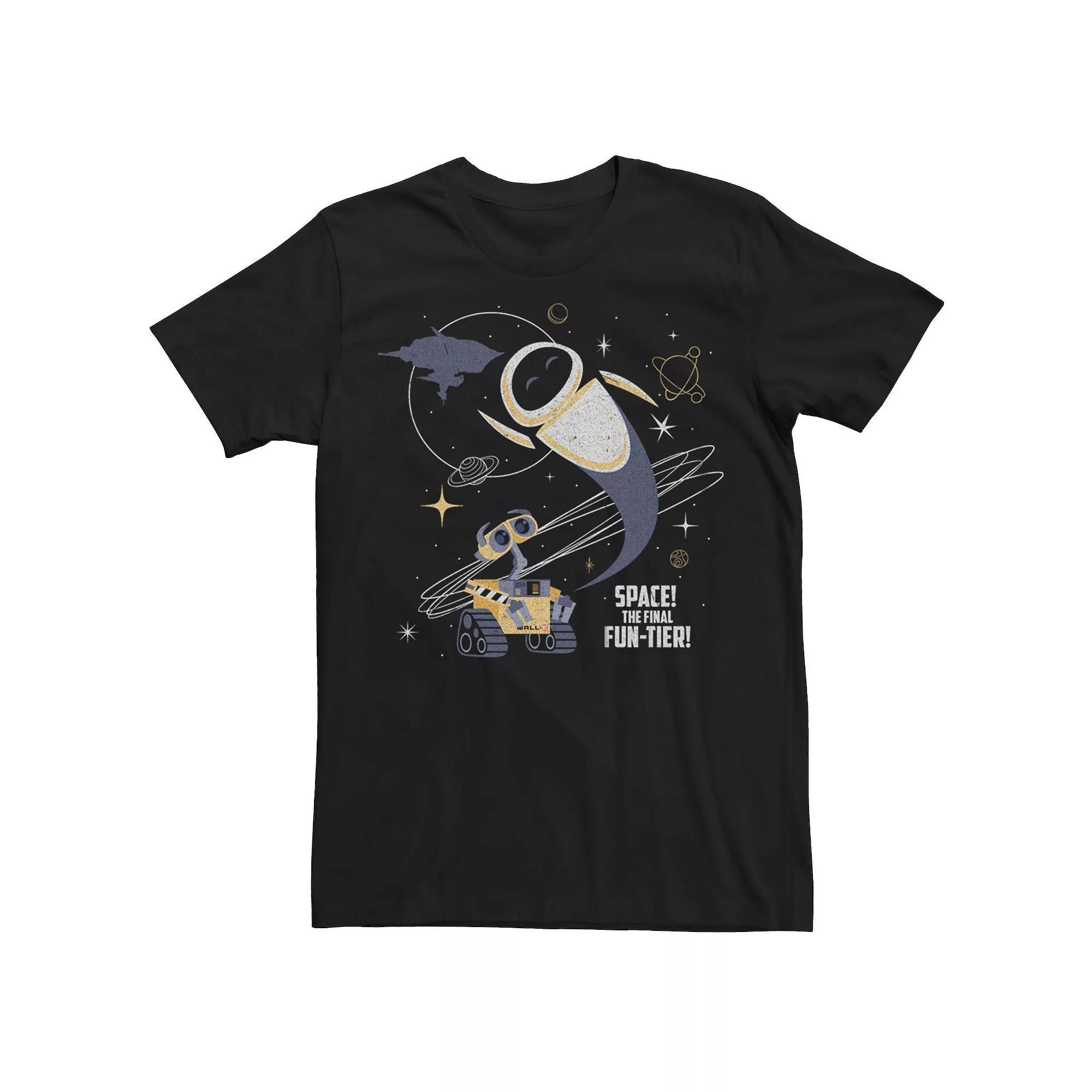 Disney / Pixar's WALL-E & Eve Men's Space The Final Fun-tier Tee, Size: XL, Black Product Image