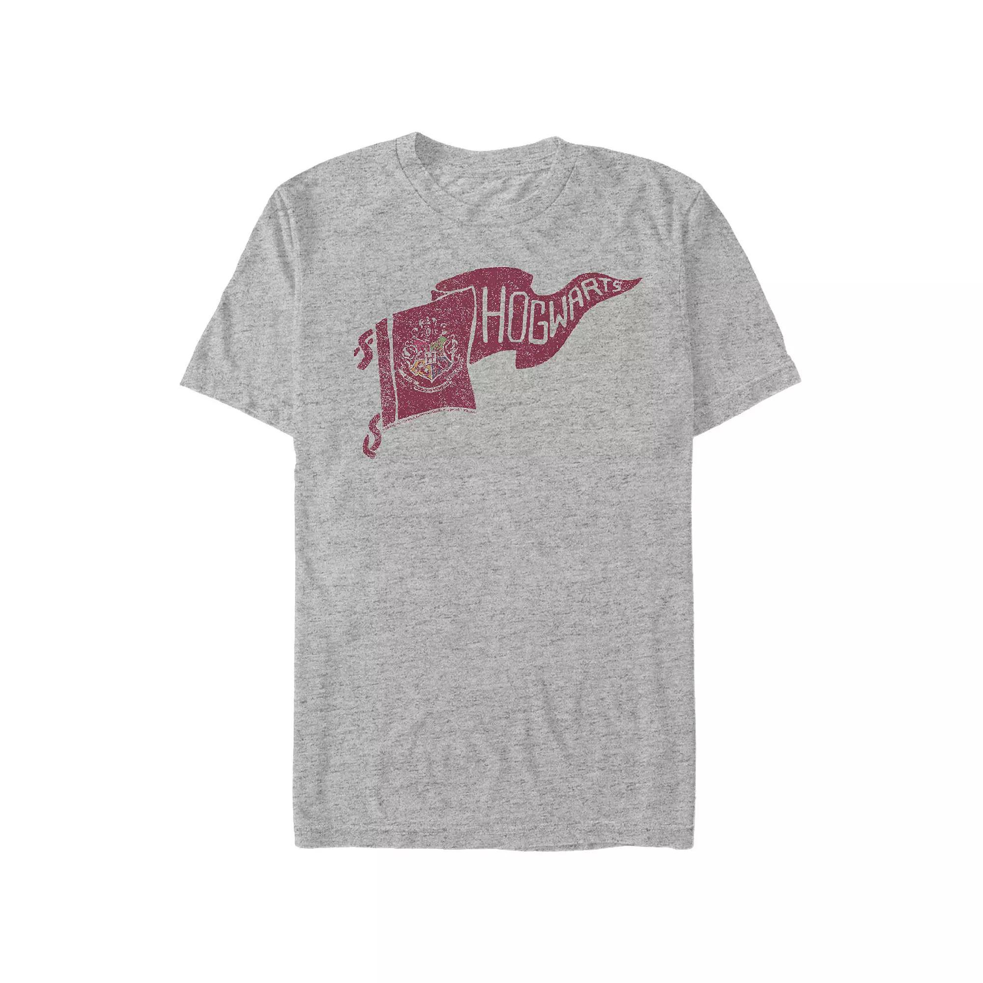 Big & Tall Harry Potter Hogwarts Pennant Graphic Tee, Men's, Size: XXL Tall, Athletic Grey Product Image