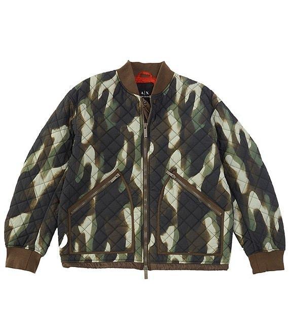 Armani Exchange Quilted Camo Bomber Jacket Product Image
