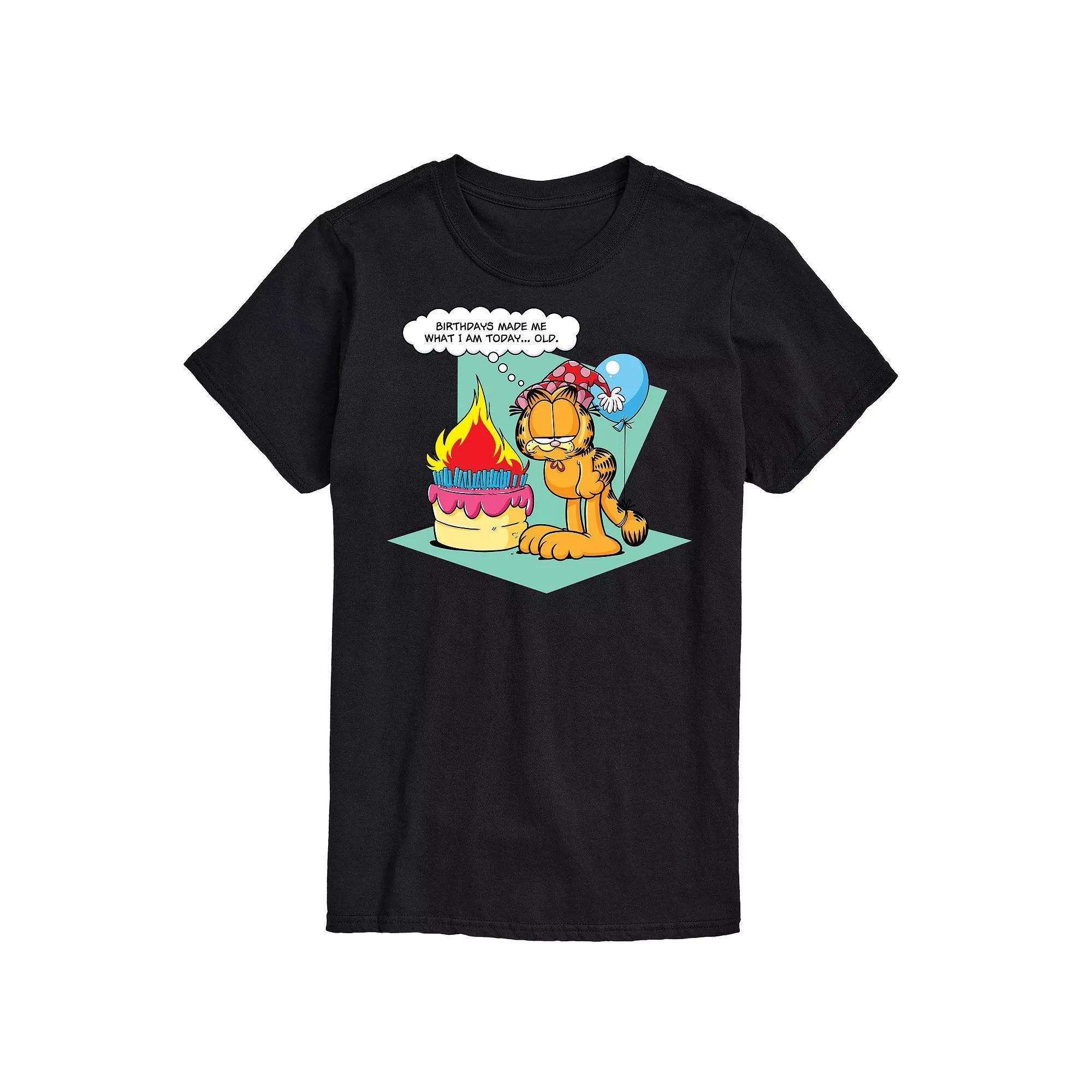 Mens Garfield Birthdays Make Me Old Graphic Tee Product Image