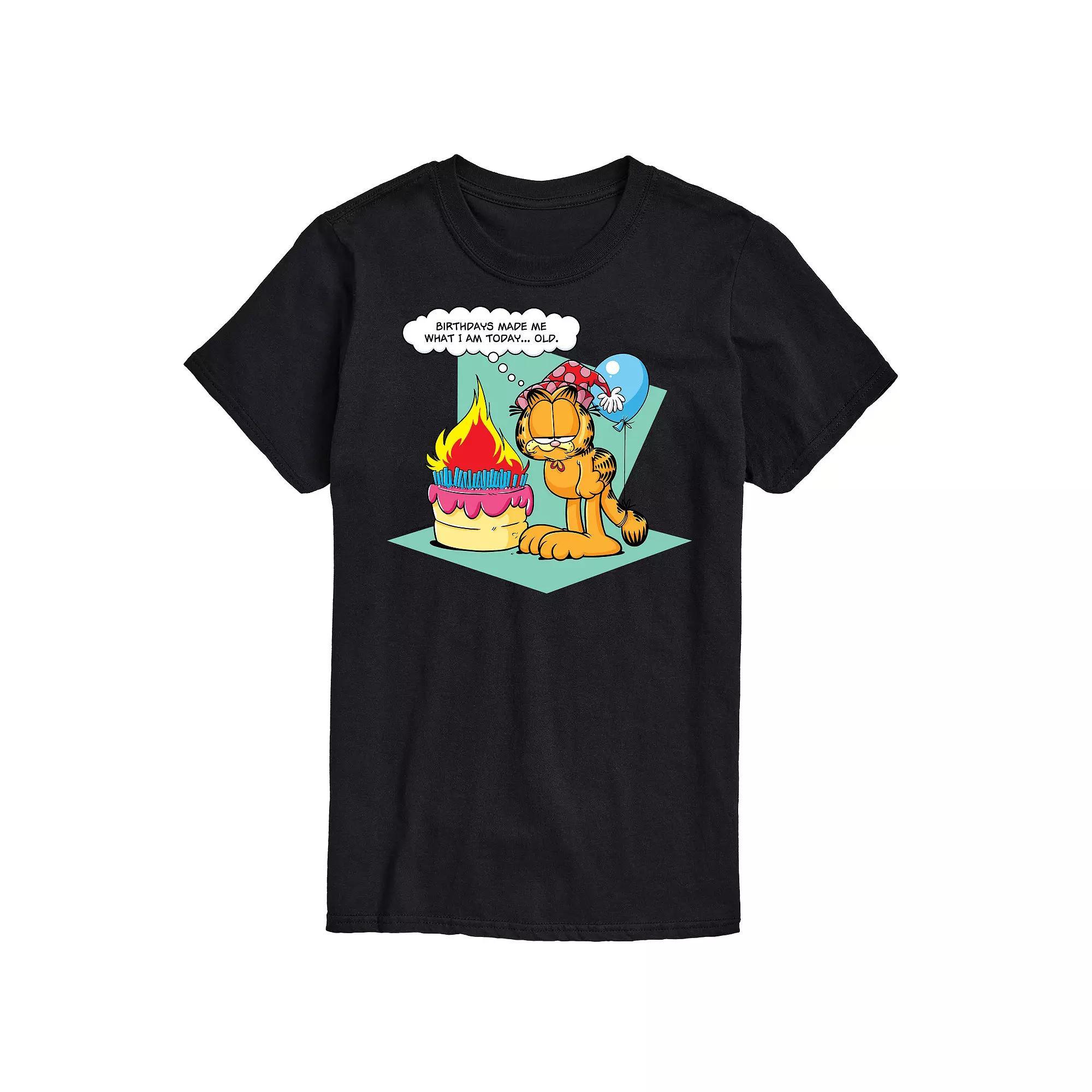 Mens Garfield Birthdays Make Me Old Graphic Tee Product Image