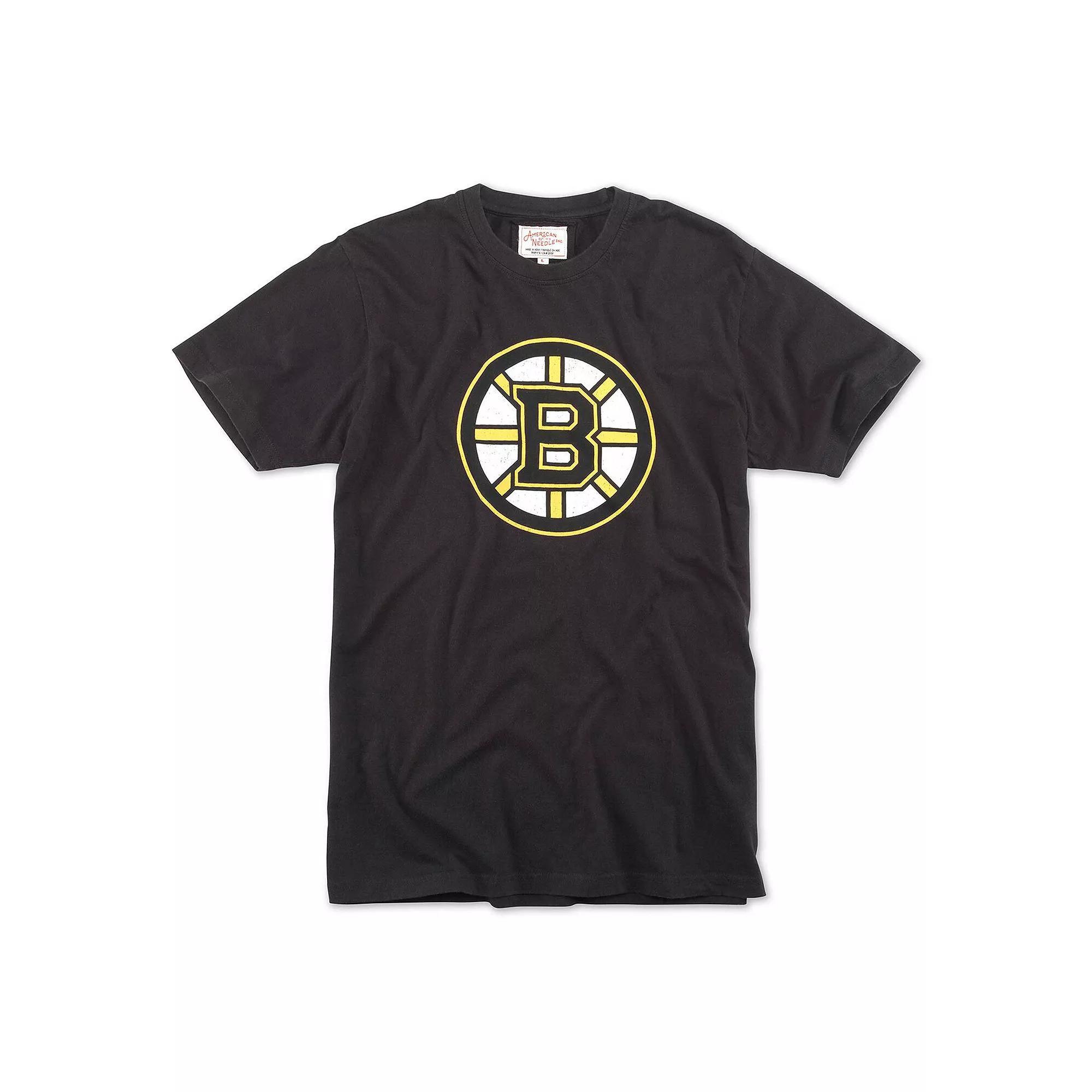 Men's American Needle Black Boston Bruins Brass Tacks T-Shirt, Size: Large Product Image