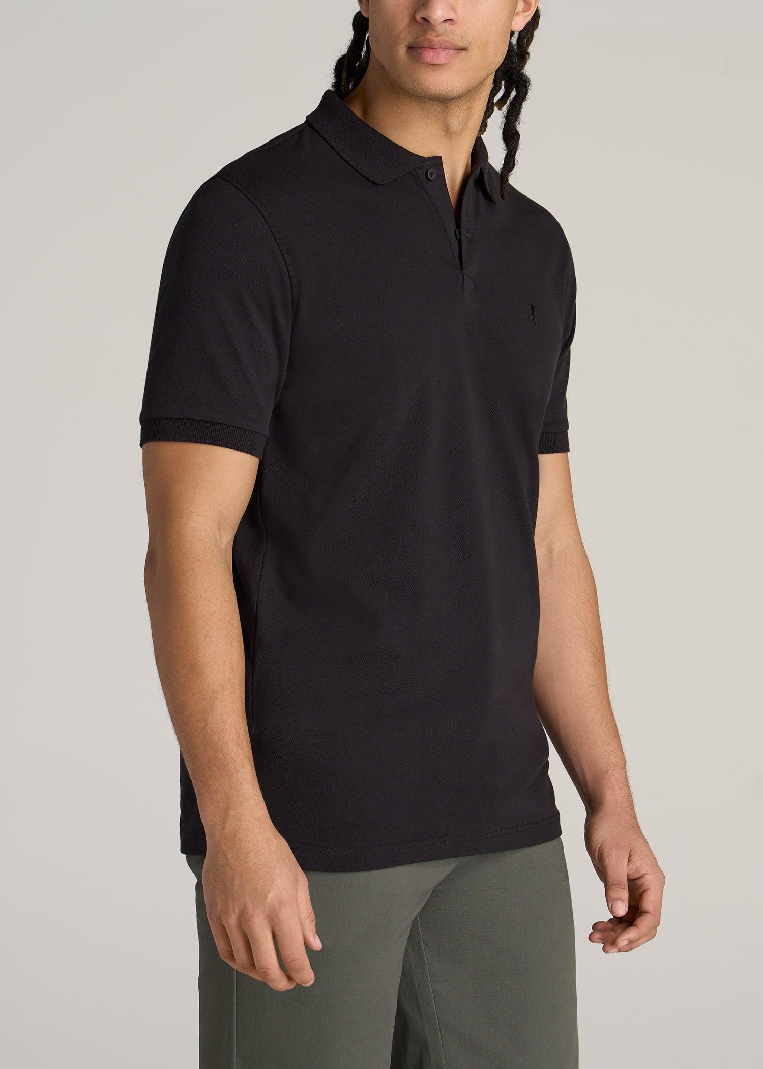 Men's Tall Classic Polo with Embroidered Logo in Cherry Brown Product Image