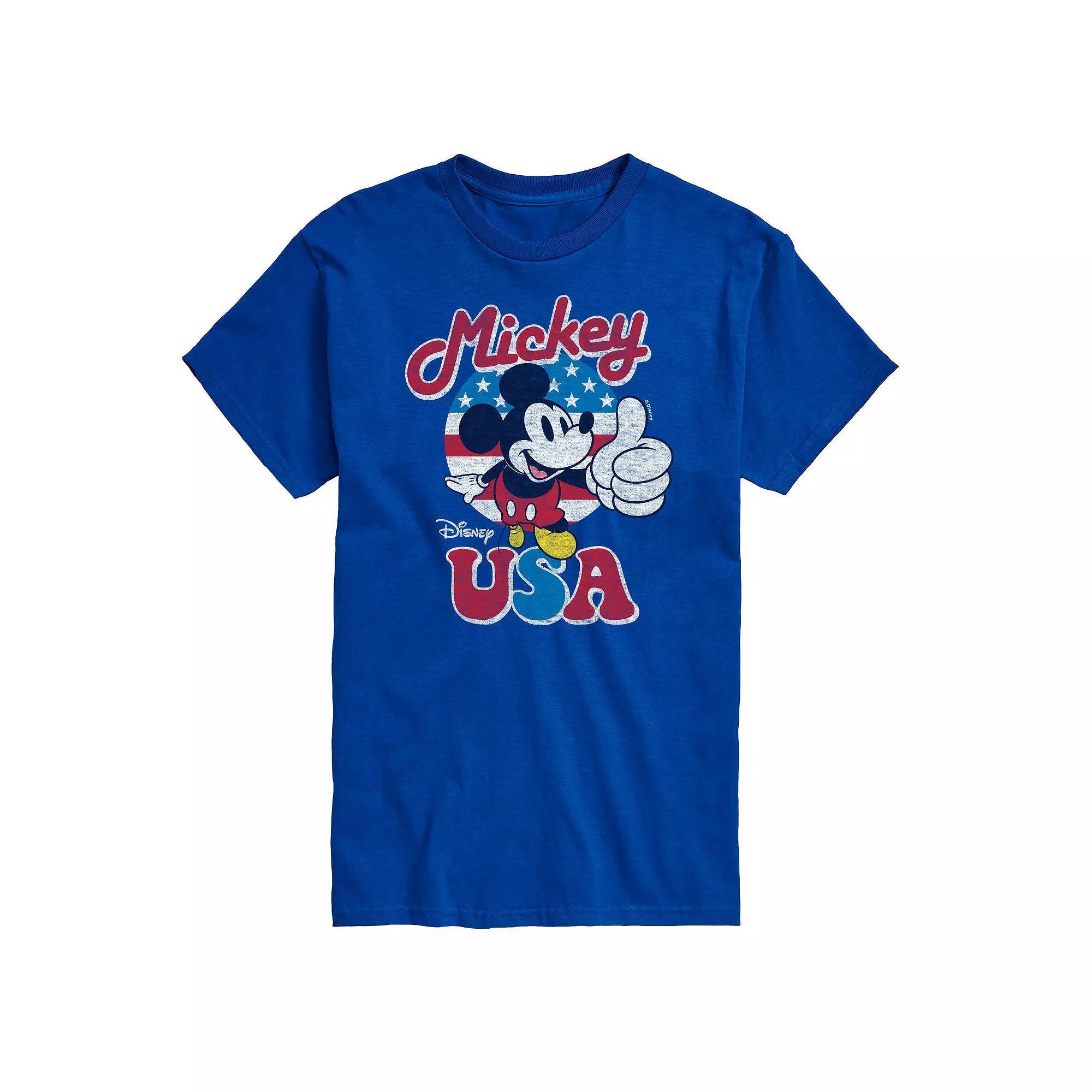 Disneys Mickey Mouse Big & Tall USA Graphic Tee, Mens Product Image