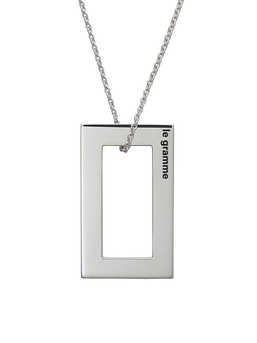 Mens Unisex 3.4G Polished & Brushed Sterling Silver Necklace Product Image