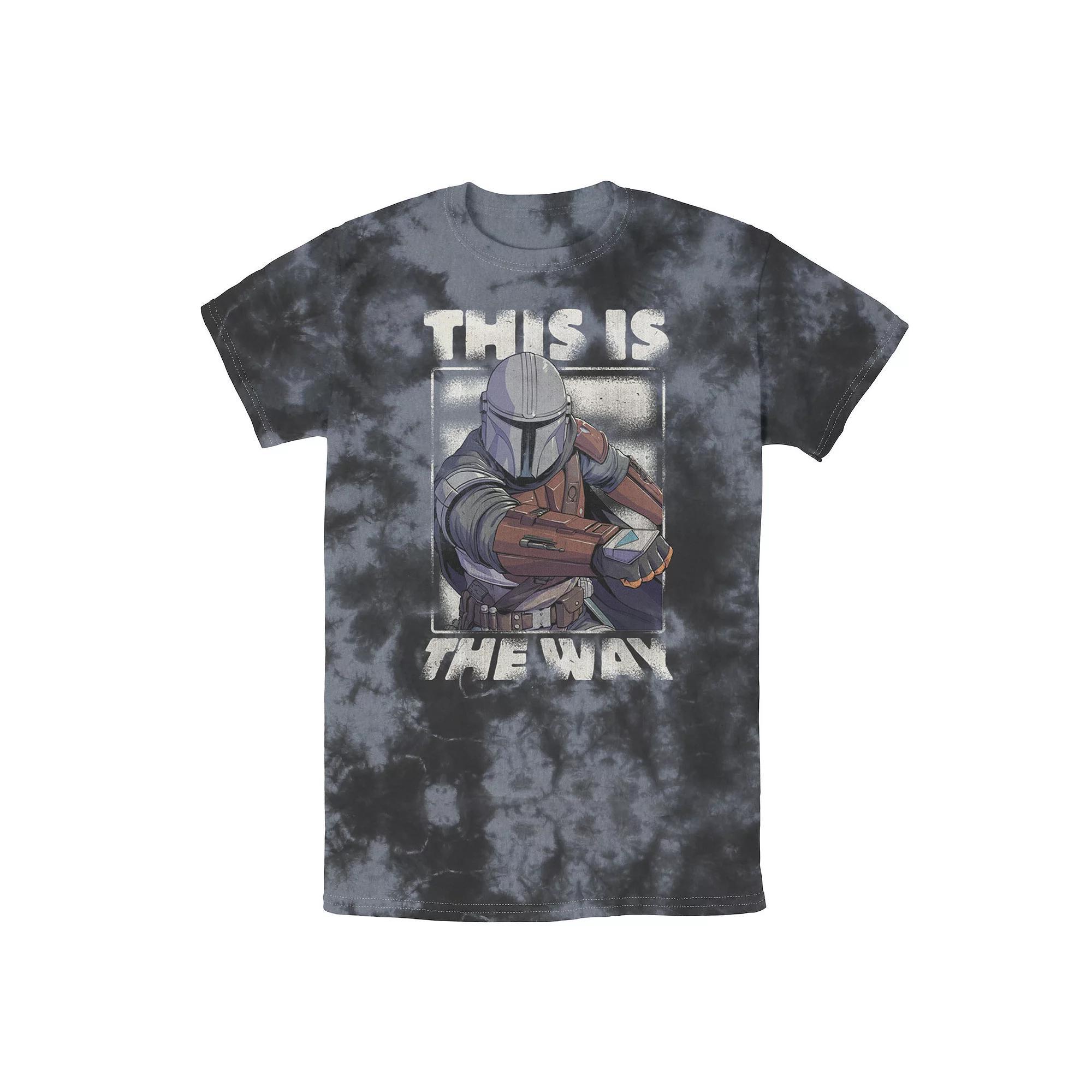 Men's Star Wars The Mandalorian This Is The Way Portrait Tee, Boy's, Size: Medium, Black Grey Product Image