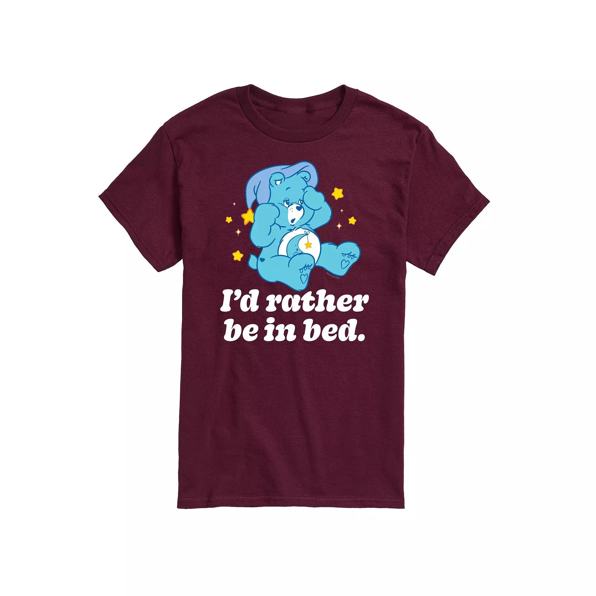 Big & Tall Care Bears Rather Be In Bed Graphic Tee, Mens Blue Product Image