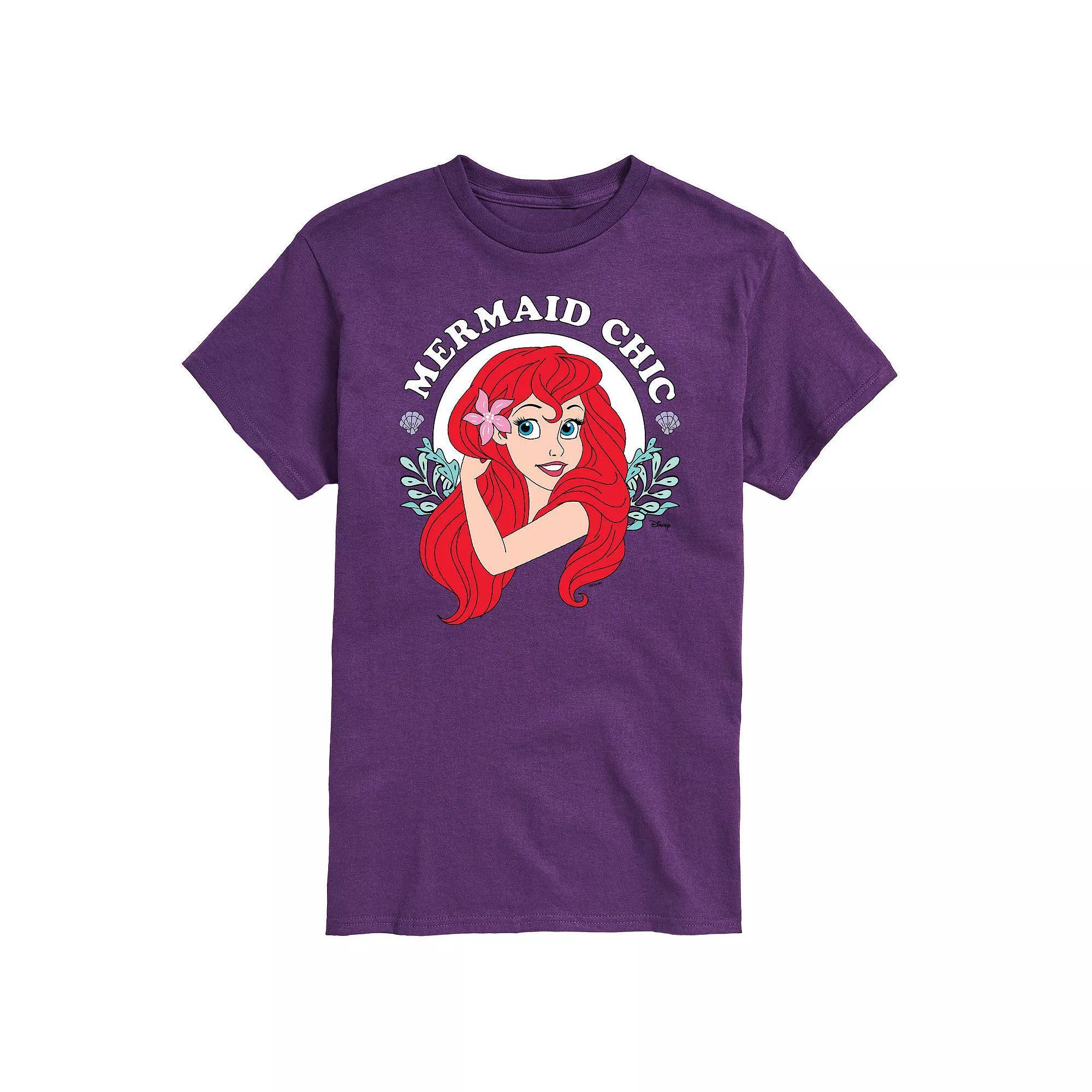 Disney's The Little Mermaid Men's Mermaid Chic Tee, Size: Medium, Purple Product Image