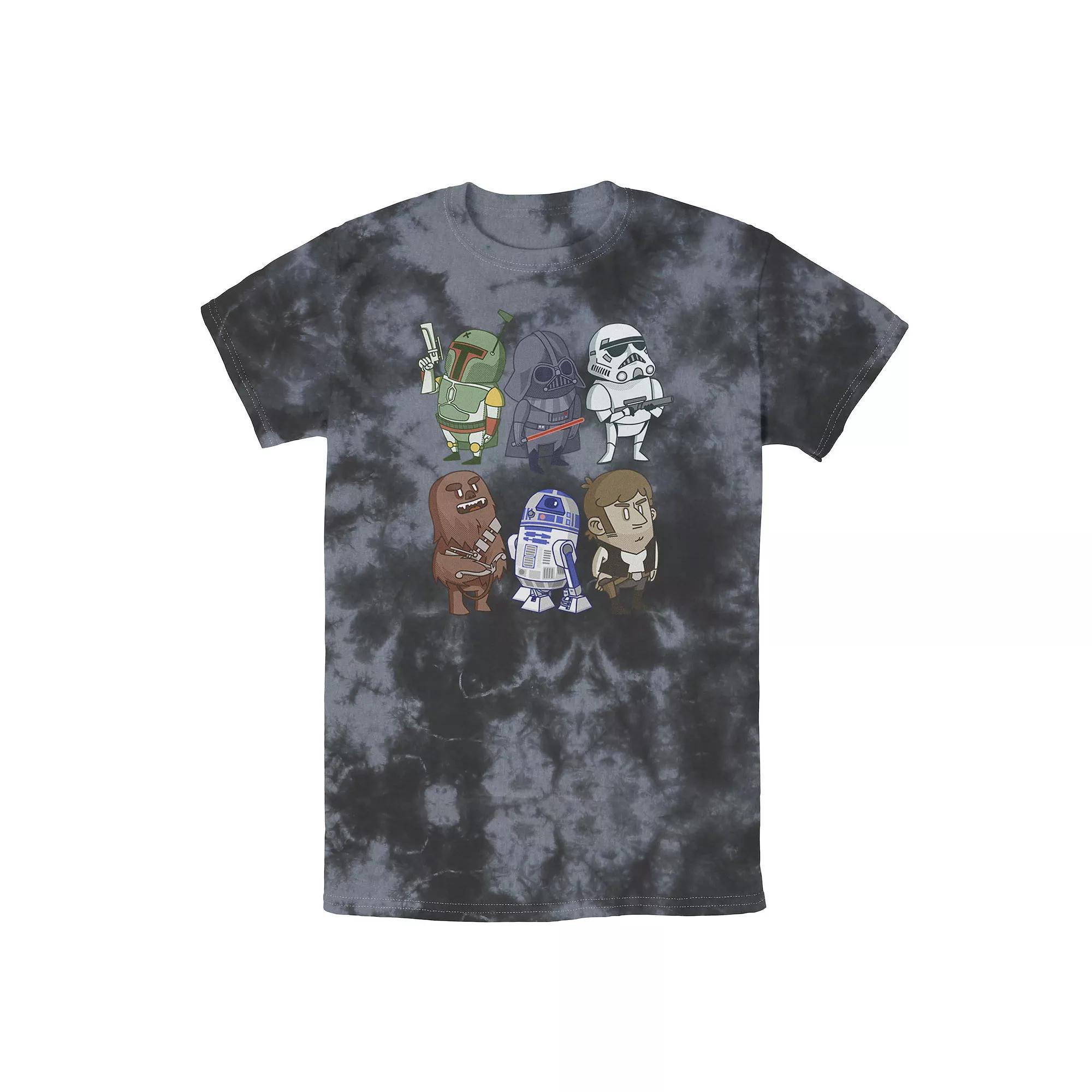 Men's Star Wars Character Doodles Tee, Boy's, Size: XL, Black Grey Product Image