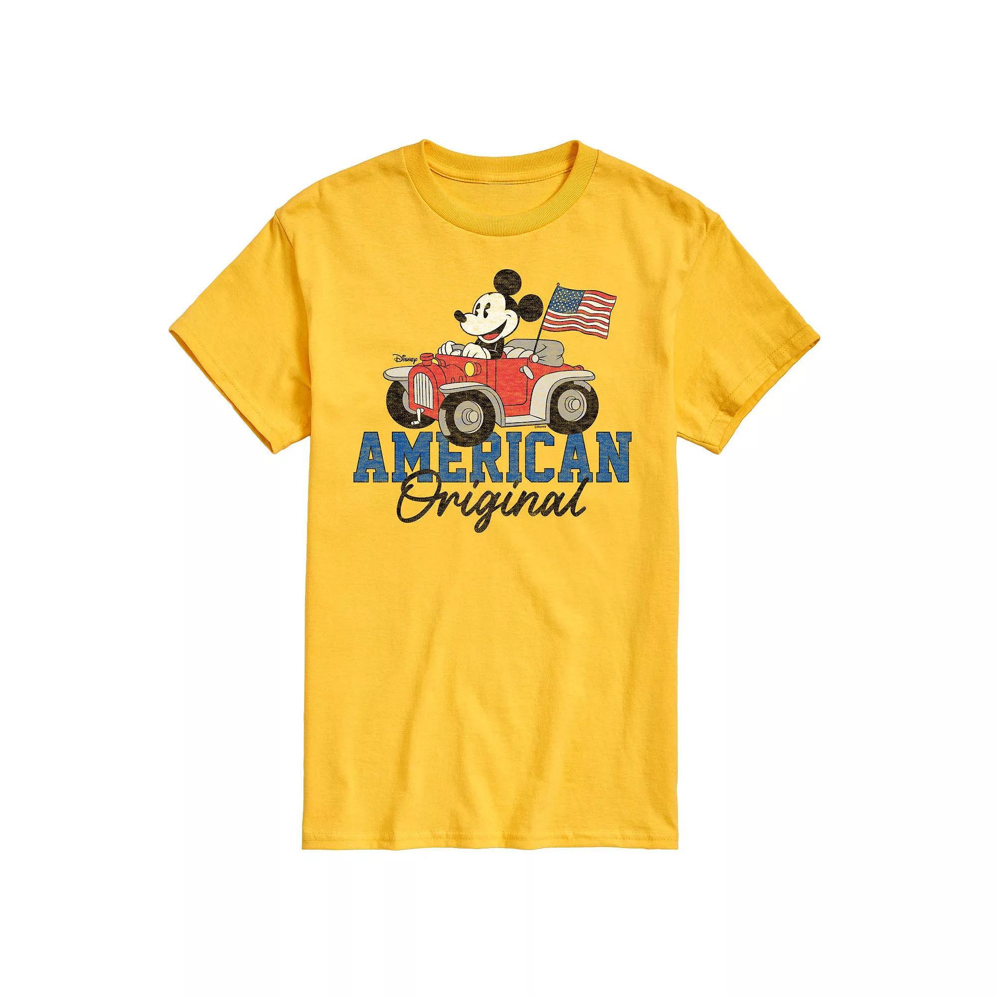 Disney's Mickey Mouse Men's American Original Graphic Tee, Size: XL, Yellow Product Image