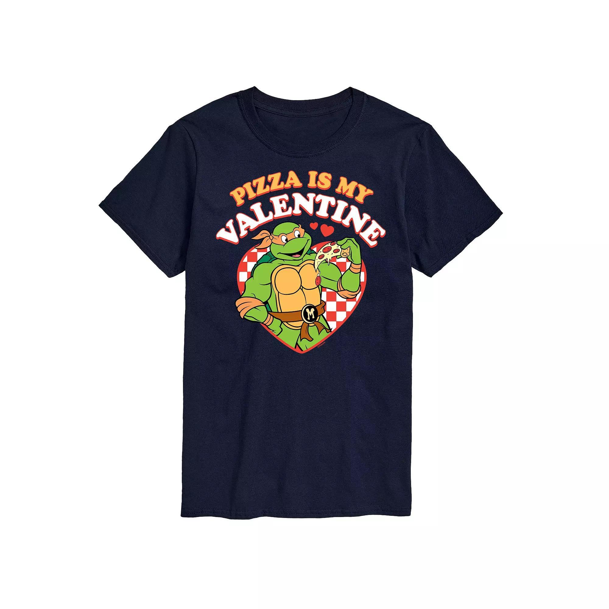 Men's TMNT Pizza Is My Valentine Tee, Size: XL, Blue Product Image