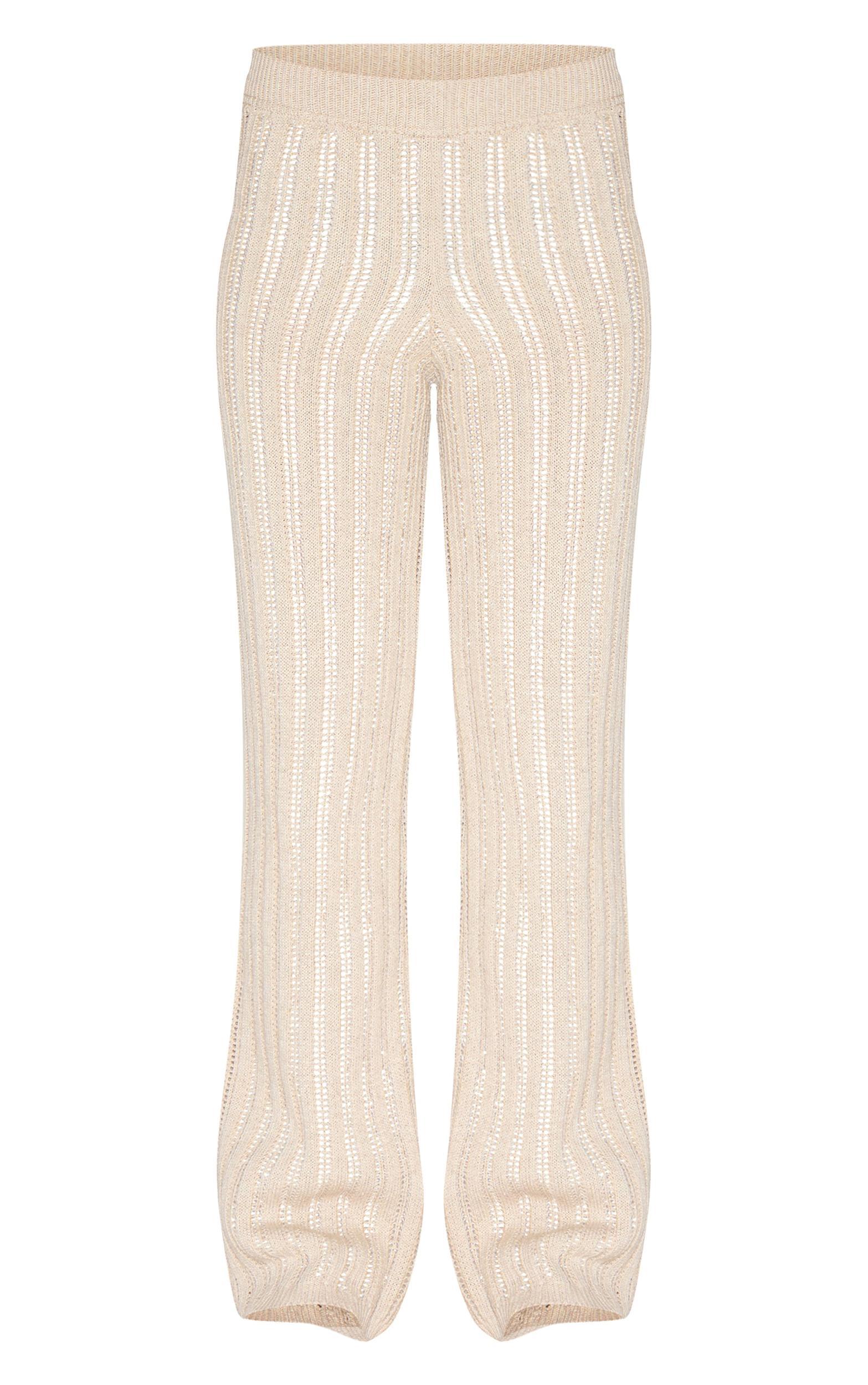  Petite Natural Knitted Pants Product Image