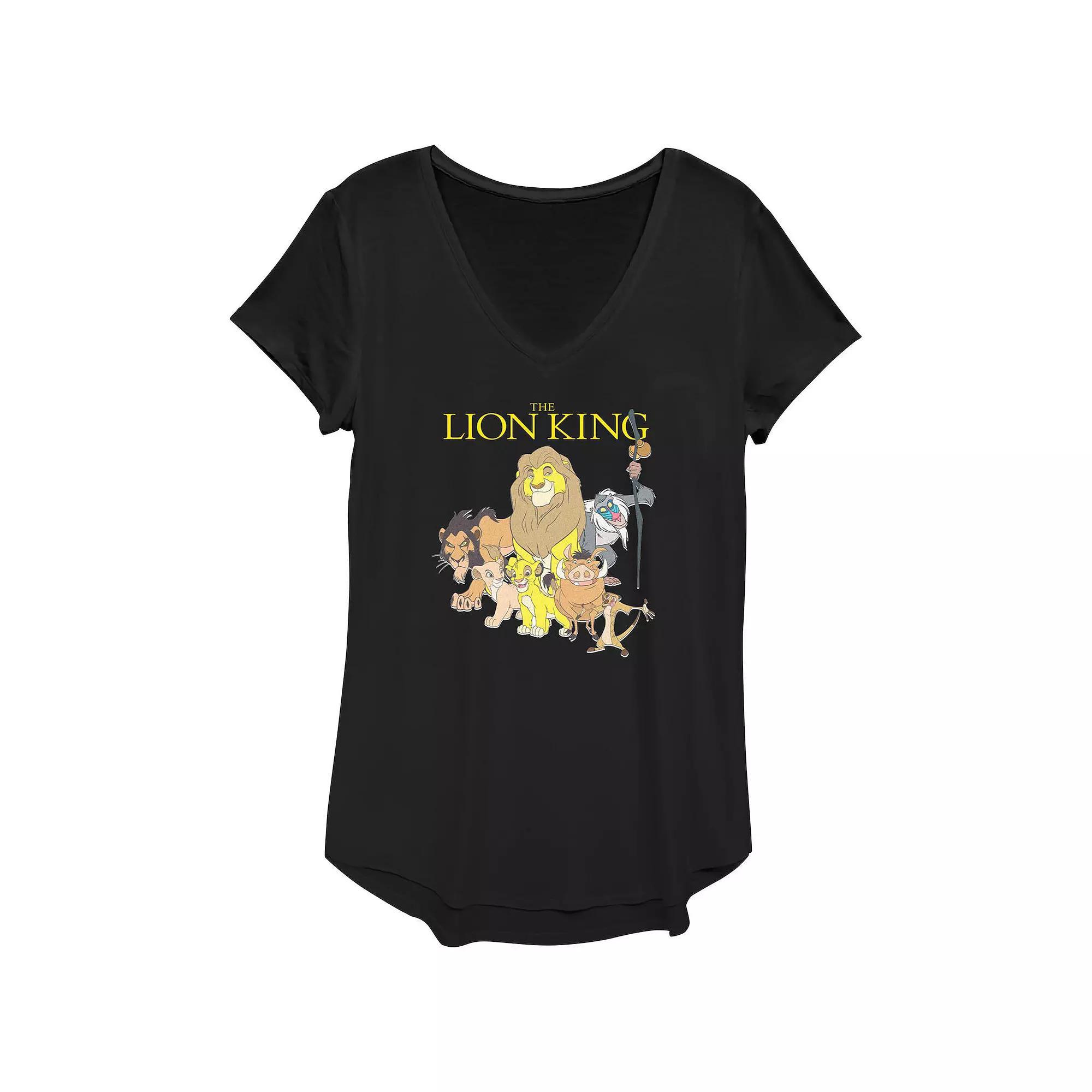 Disney's The Lion King Women's Group Poster Graphic Tee, Size: XS, Black Product Image