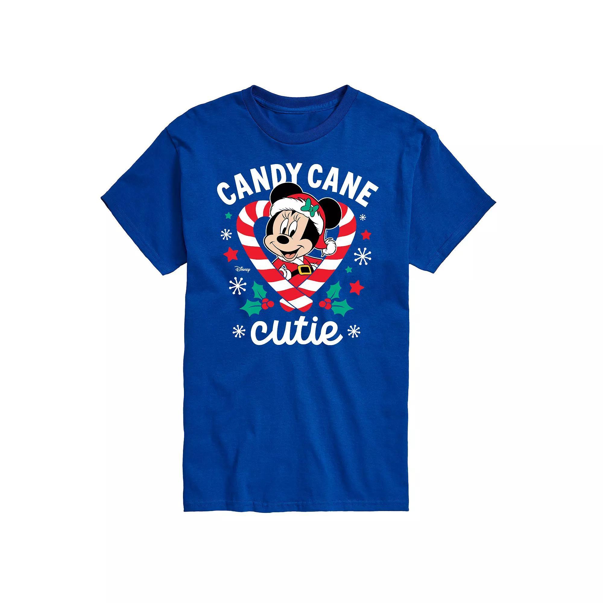 Disney's Big & Tall Minnie Candy Cane Cutie Graphic Tee, Men's, Size: XL Tall, Black Product Image