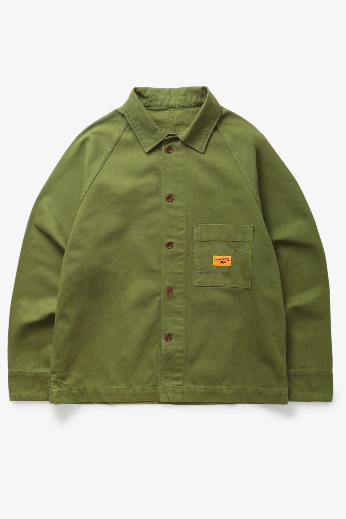 Service Works - Herringbone Front Of House Jacket - Pesto Product Image