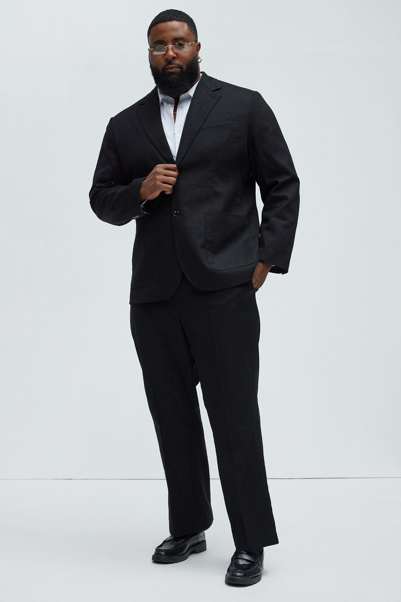Travis Solid Texture Blazer - Black Product Image
