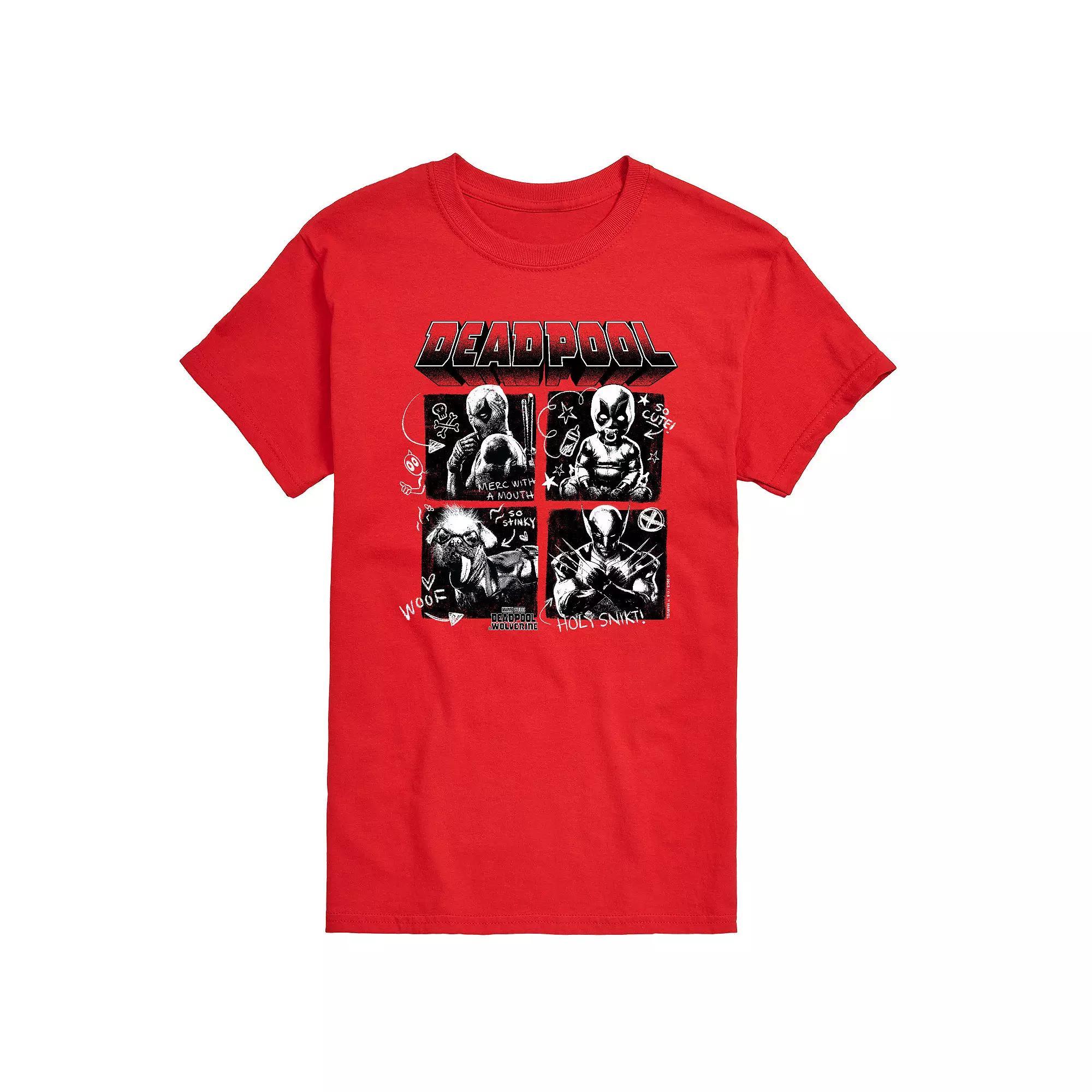 Big & Tall Marvel Deadpool & Wolverine Grid Graphic Tee, Mens Product Image