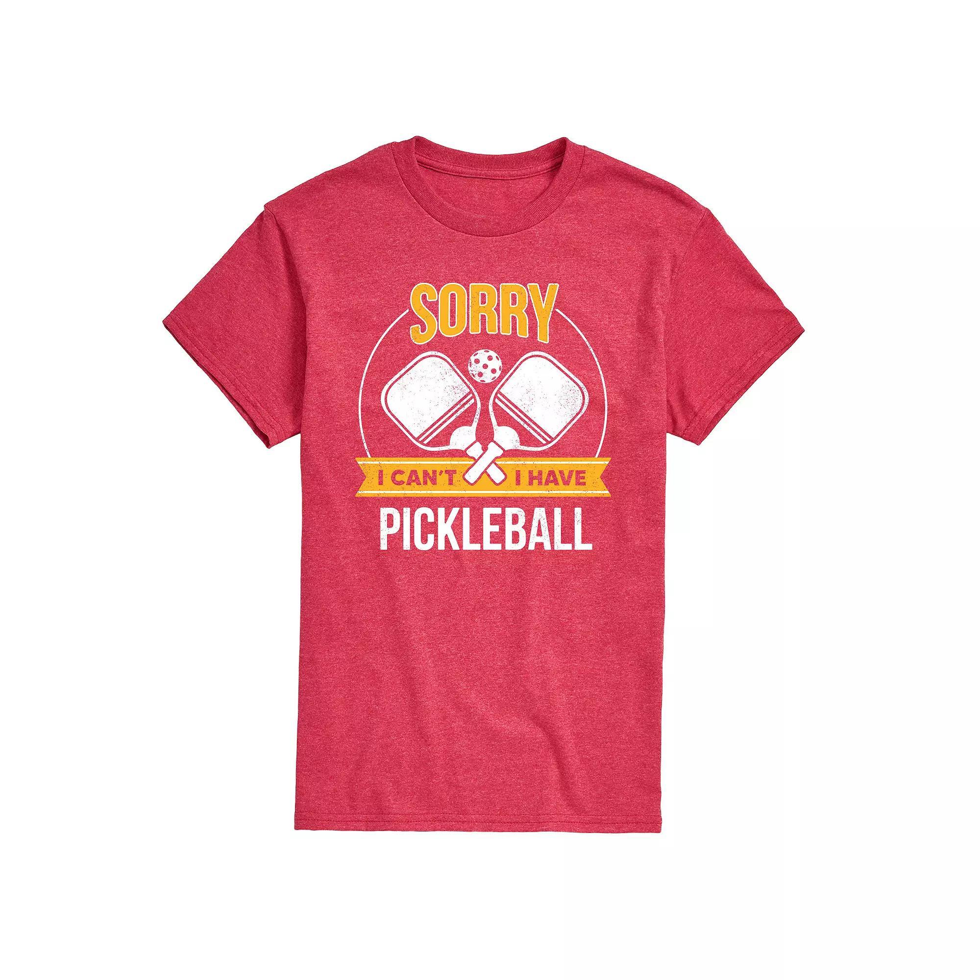 Men's Sorry Can't Pickleball Tee, Size: Large, Grey Product Image