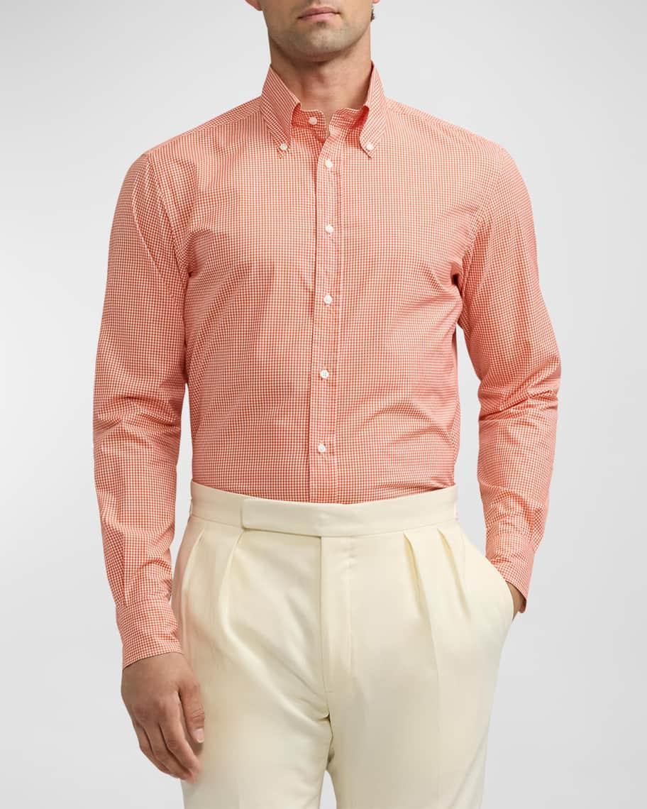 Mens Micro-Gingham Poplin Sport Shirt Product Image
